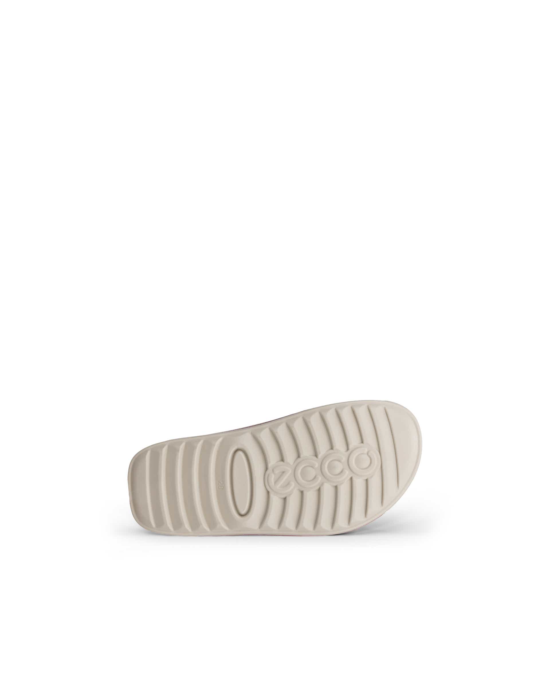 Kids' ECCO® Cozmo Leather Three-Strap Sandal - Pink - Sole