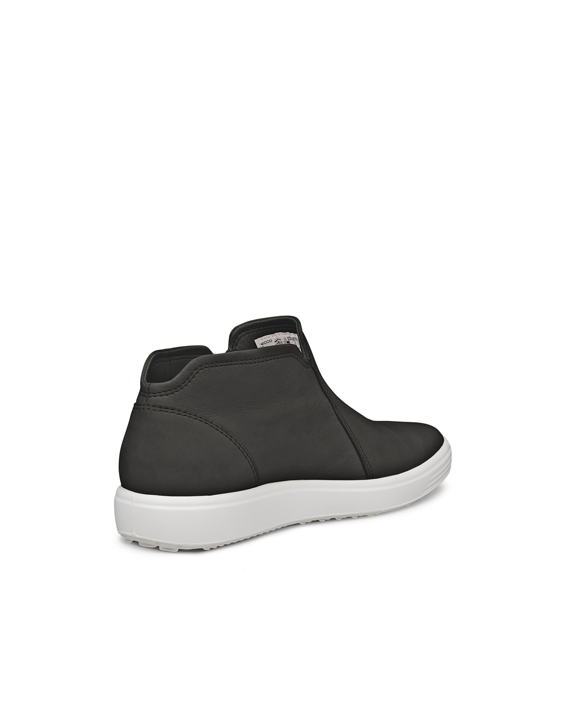 Women's ECCO® Soft 7 Nubuck Zip Bootie - Black - Back