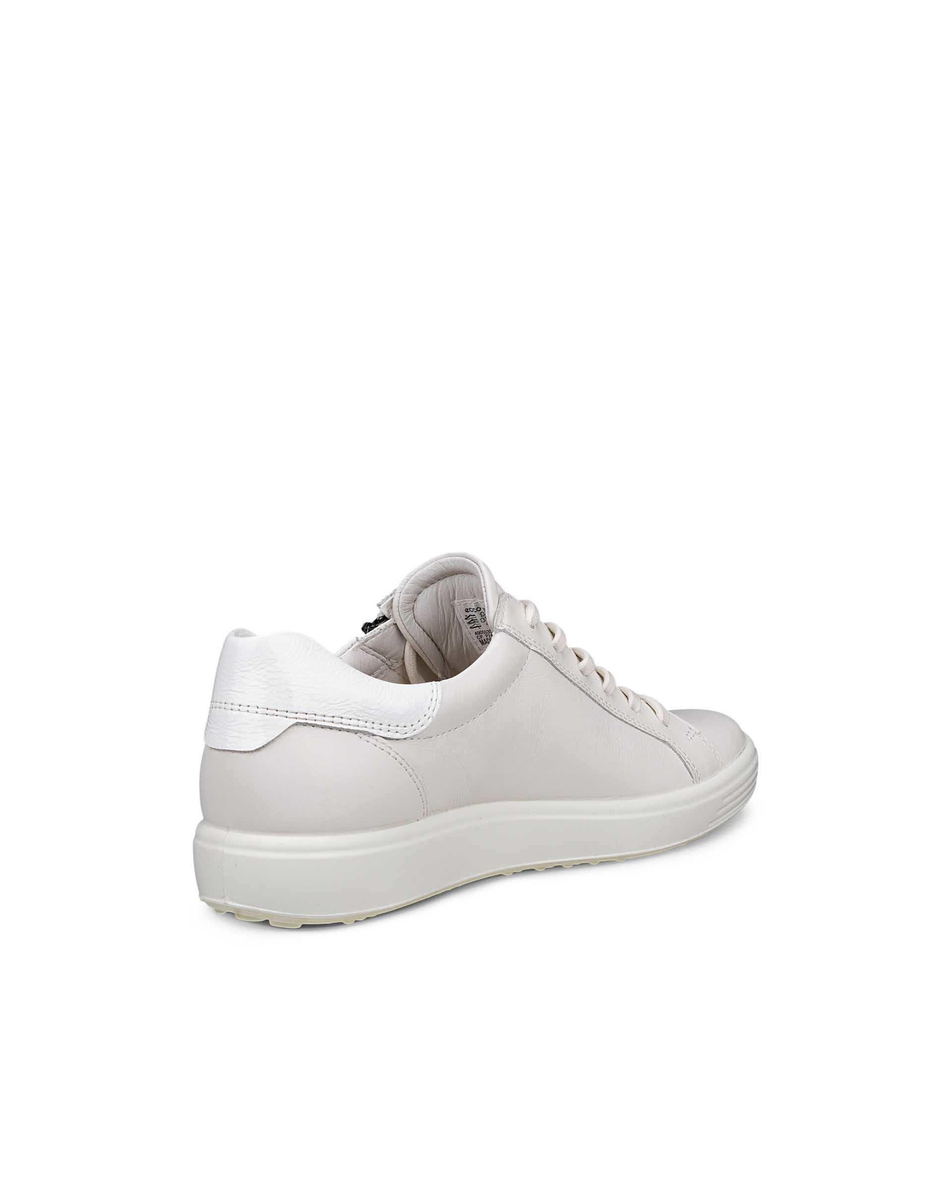 ECCO® SOFT 7 Damen Ledersneaker - Weiß - Back