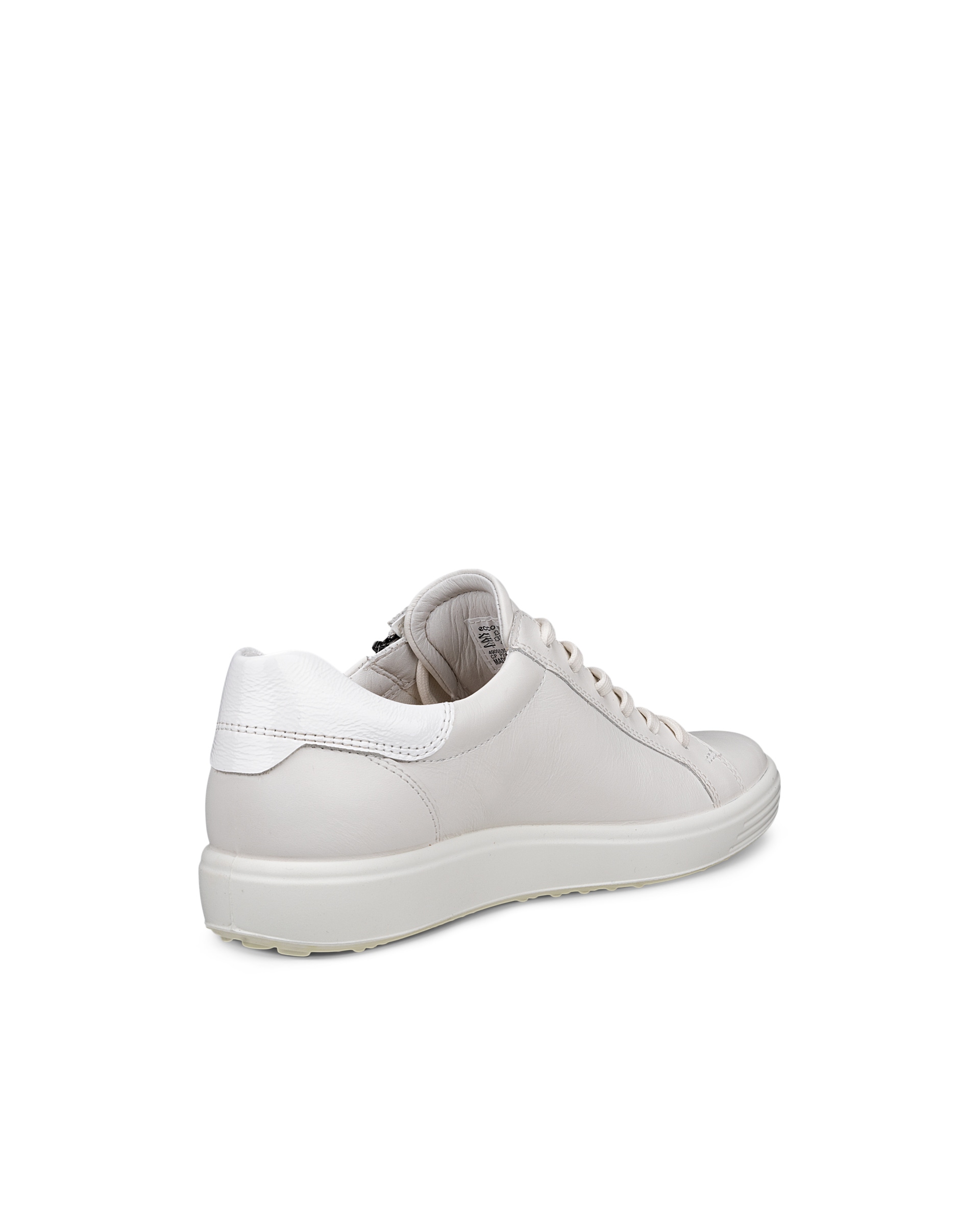 ECCO® SOFT 7 Damen Ledersneaker - Weiß - Back