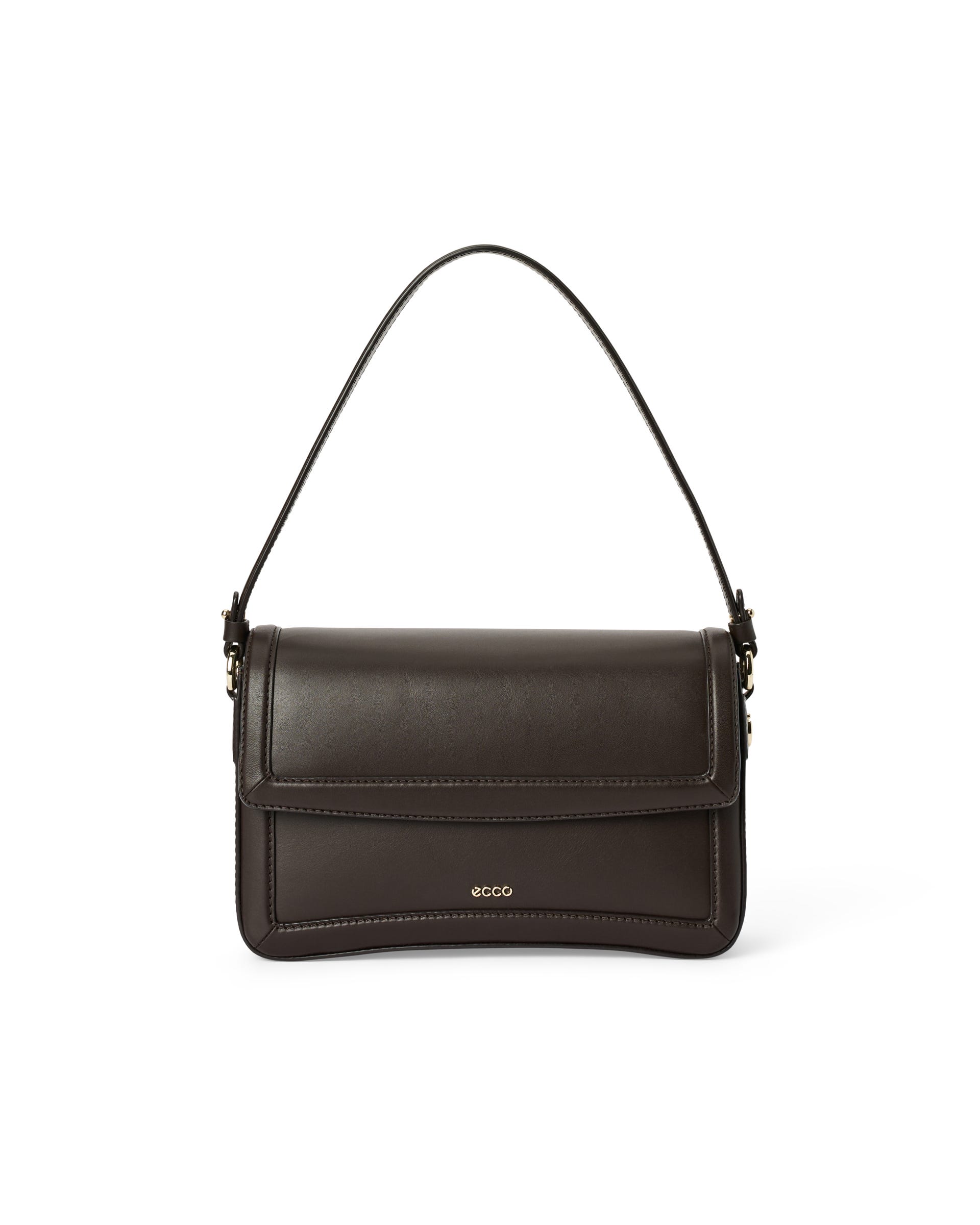 Women's ECCO® PINCH BAG Leather Pinch Crossbody Bag - Brown - Main