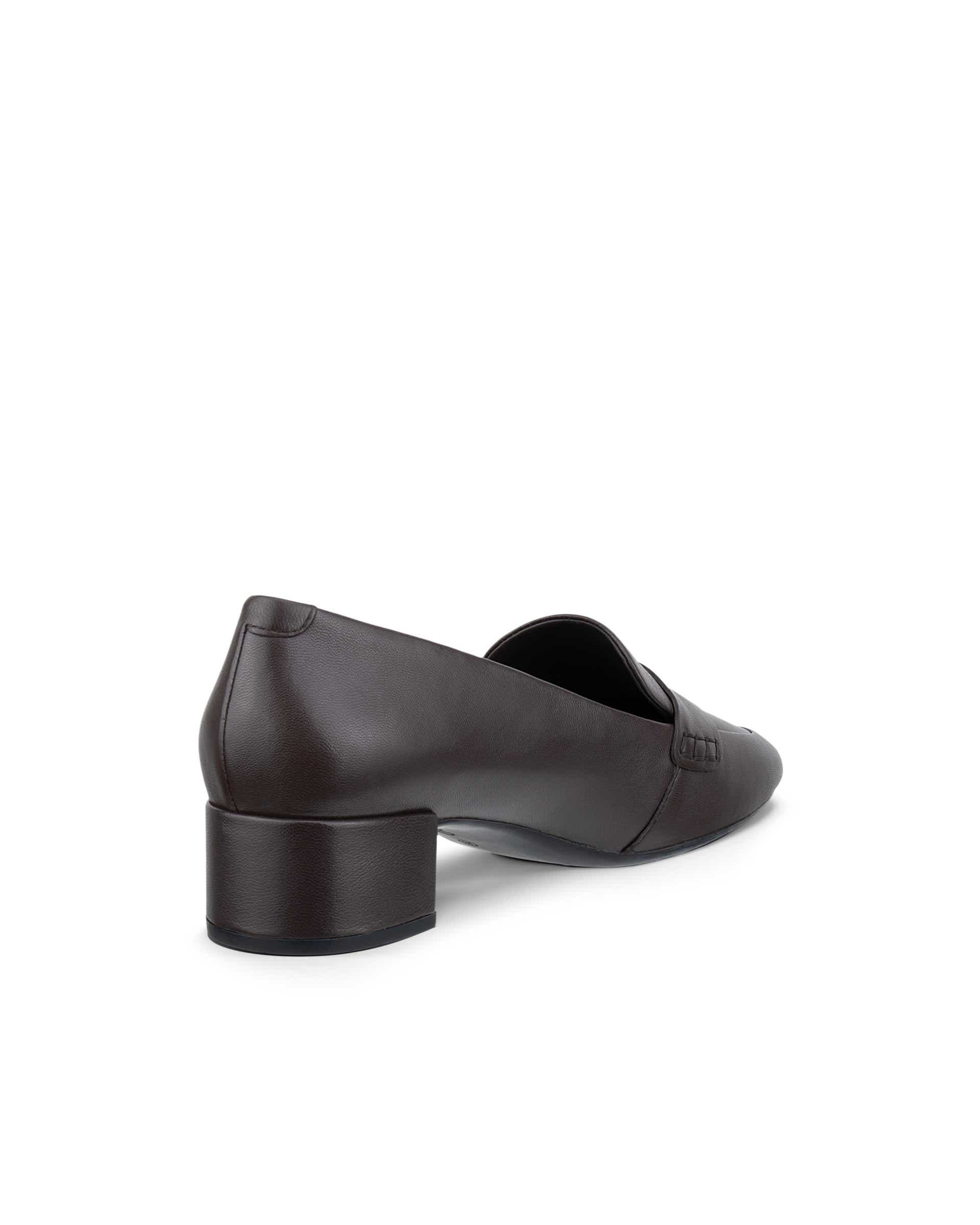 ECCO® LIVA 35 dames leren loafer met hak - Bruin - Back
