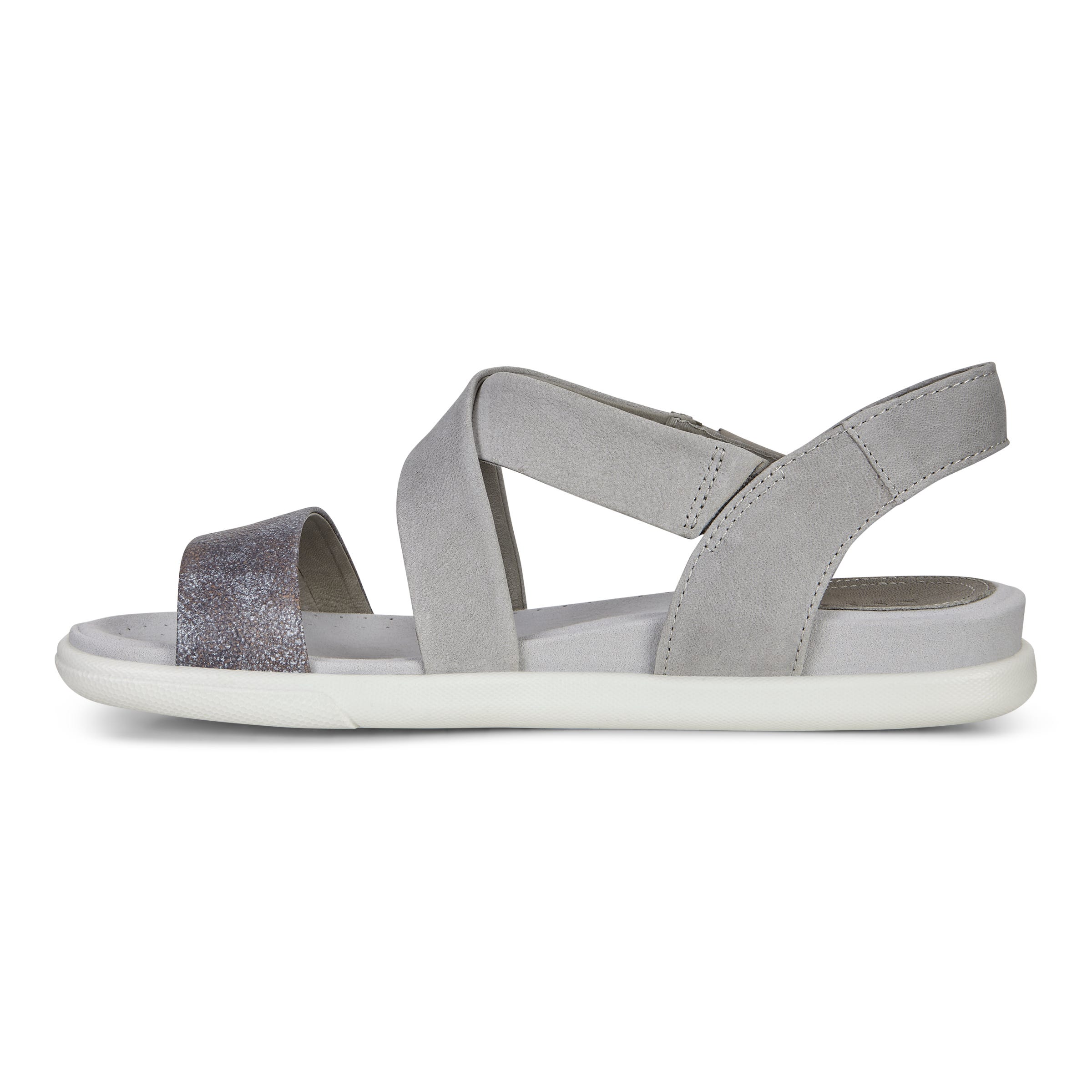 ECCO Damara Crisscross Sandal - Grey - Inside