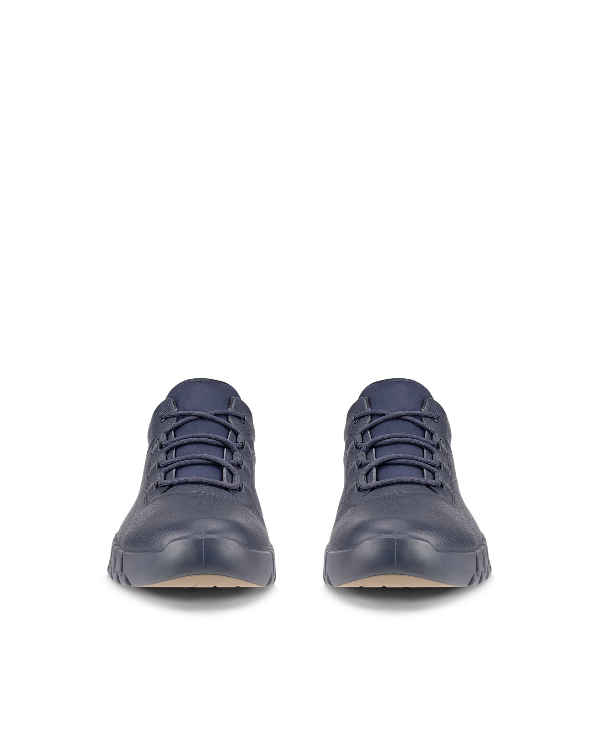 ECCO Gruuv MEN メンズ レザーGore-Texスニーカー - ブルー - Front pair