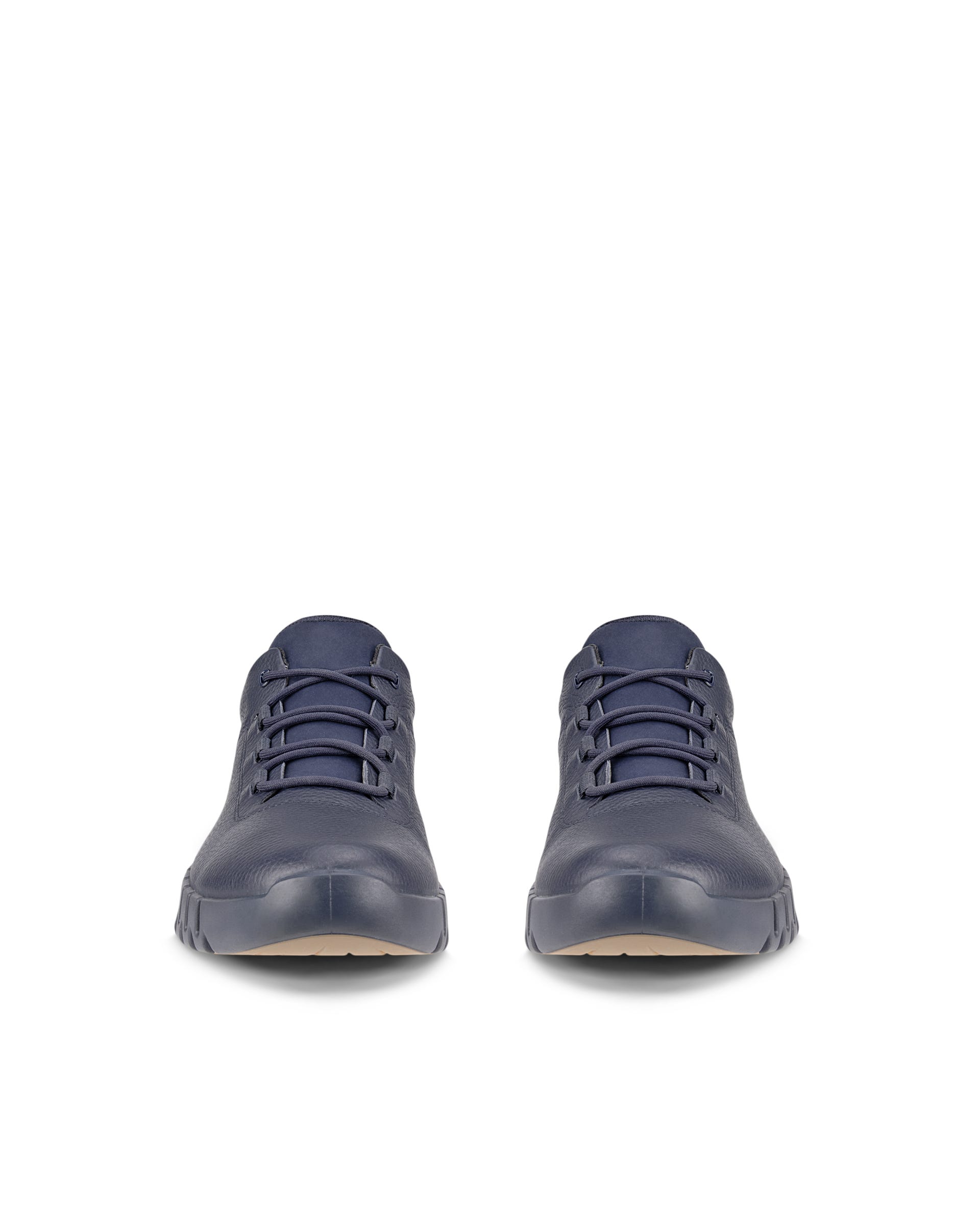 ECCO Gruuv MEN メンズ レザーGore-Texスニーカー - ブルー - Front pair