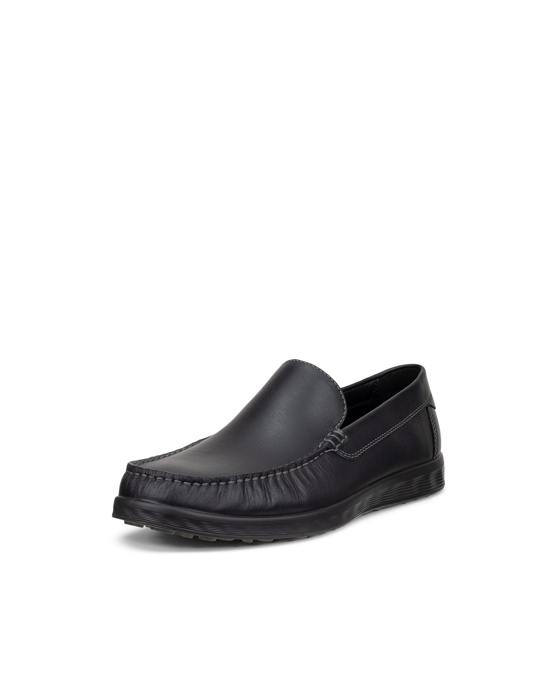 Męskie skórzane mokasyny ECCO® S Lite Moc - Czarny - Outside