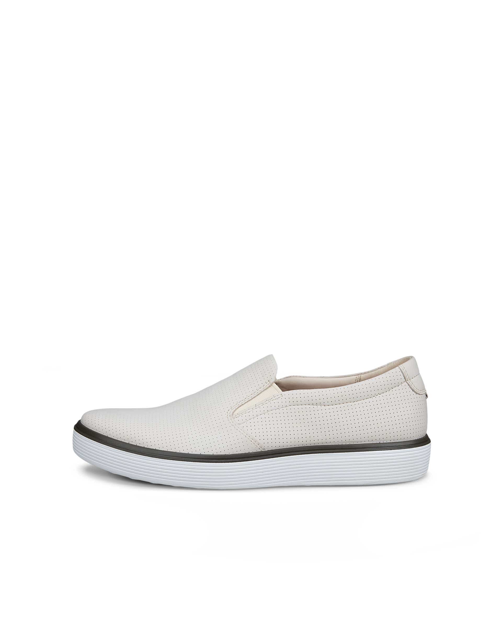 Men's ECCO® Soft 60 Nubuck Slip-On - Beige - Outside