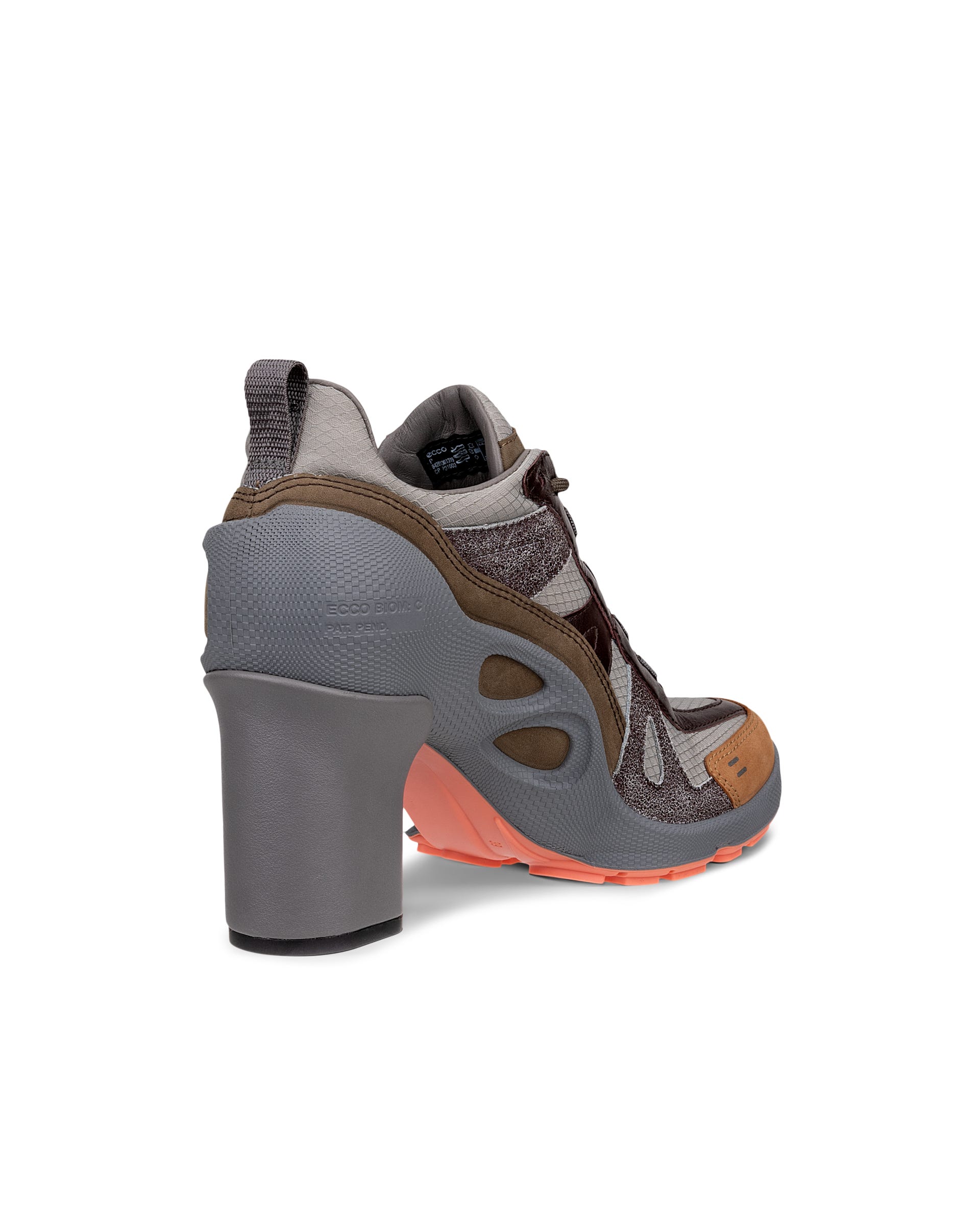 ECCO BIOM C 65 ウィメンズ レザー ハイヒール シューズ - グレー - Back