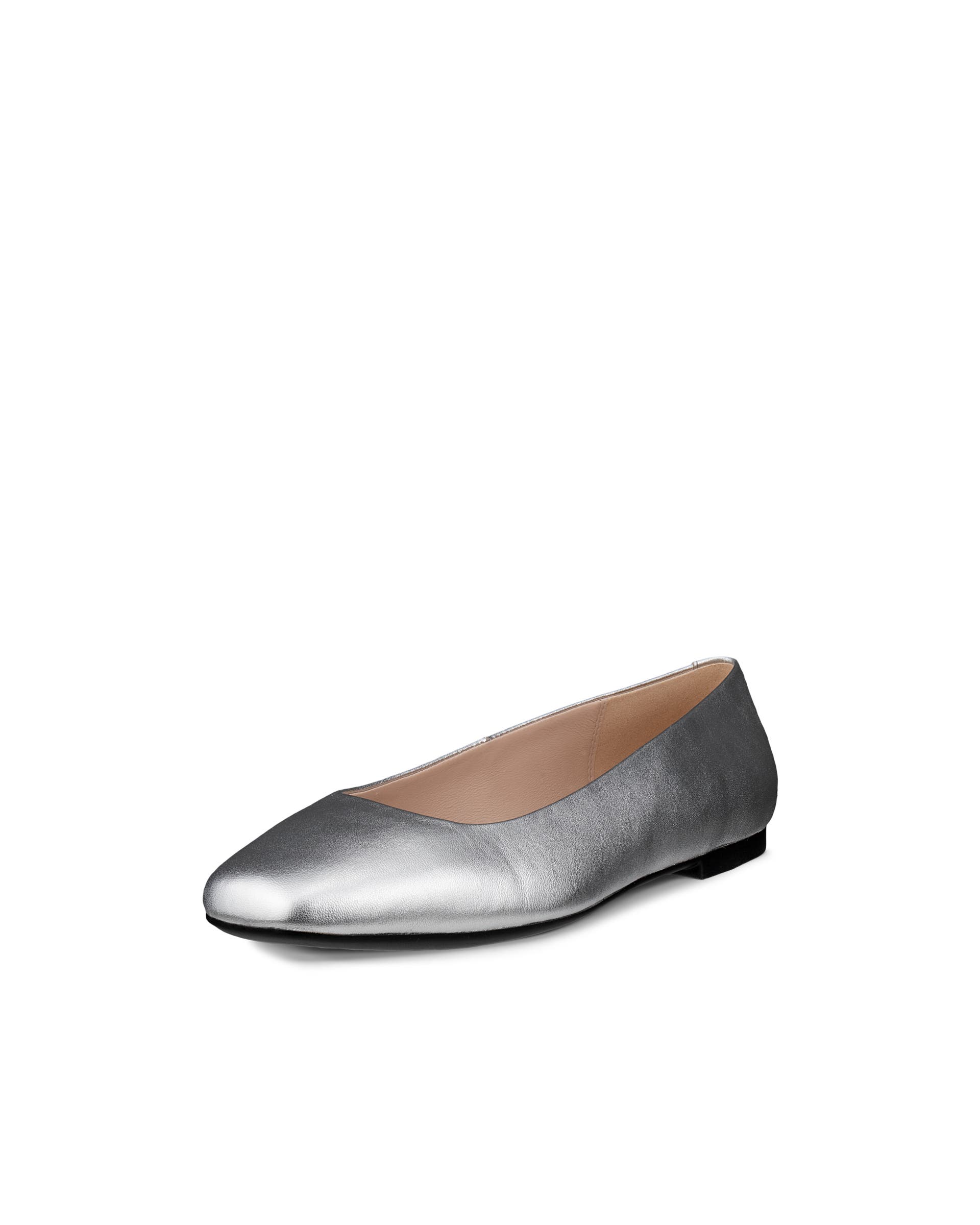 Women's ECCO® Margot Leather Ballerina - Metallics - Main