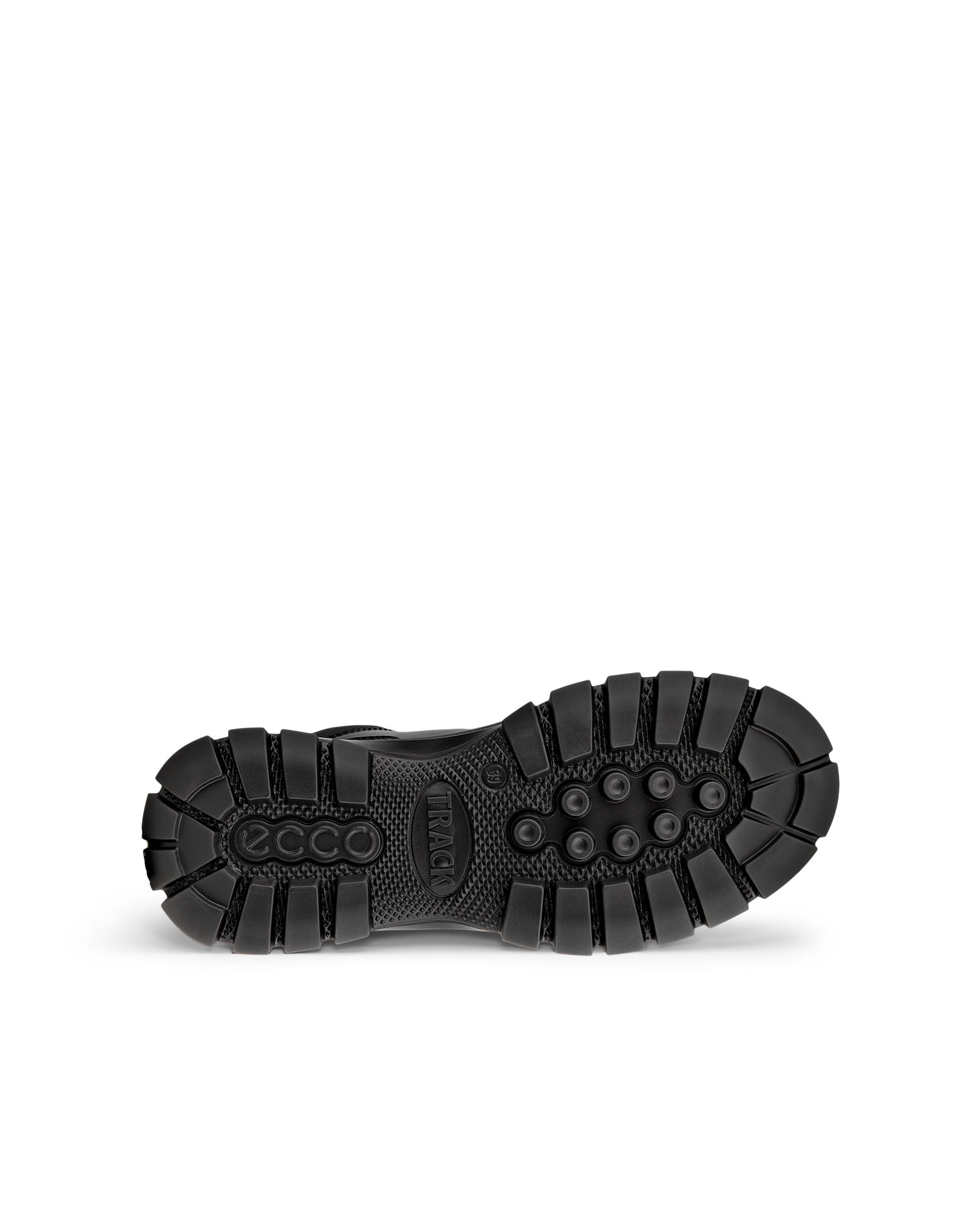 ECCO Track ウィメンズ レザーウォータープルーフレースアップブーツ - ブラック - Sole