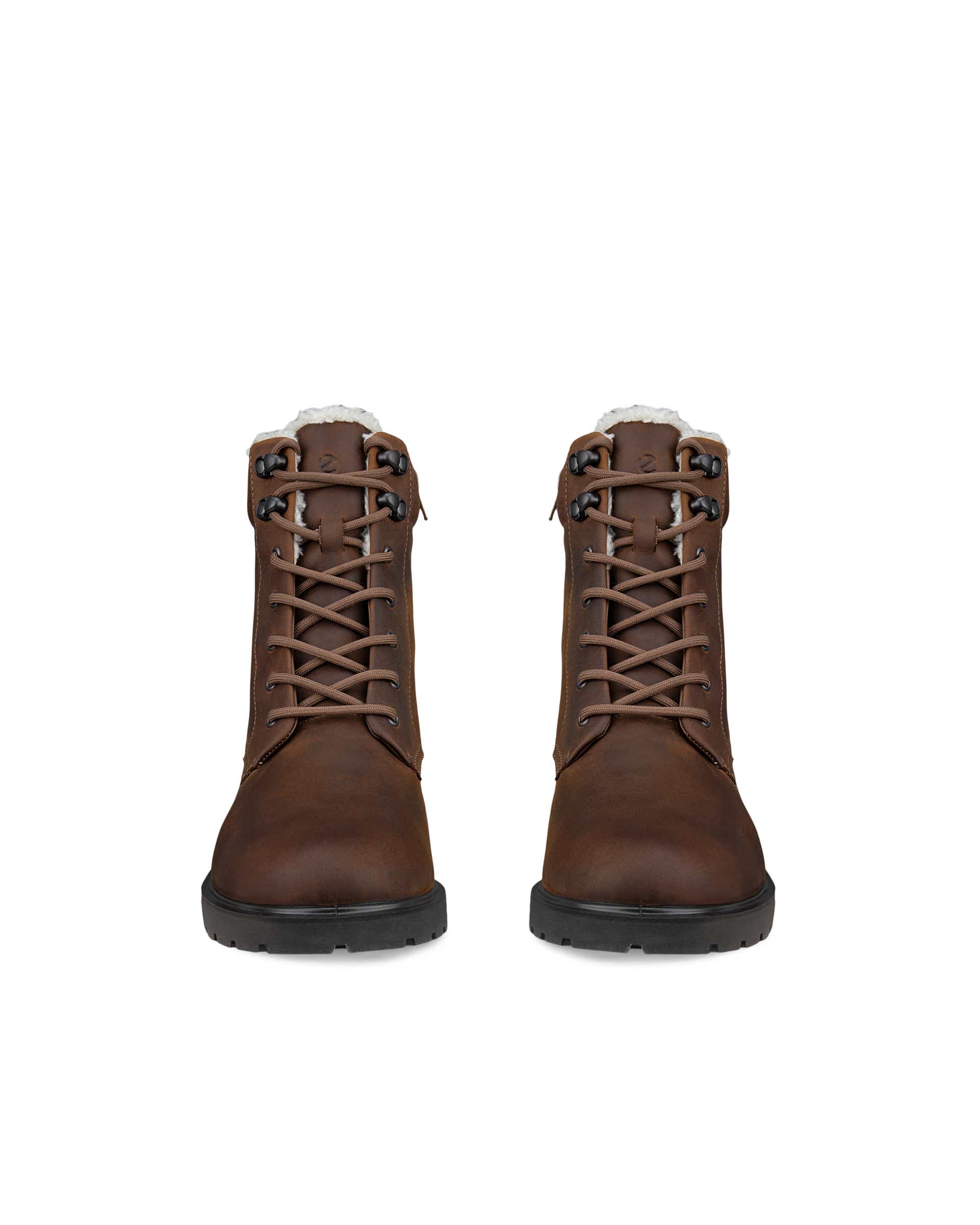 ECCO® METROPOLE VIENNA Damen Winterstiefel aus Nubukleder - Braun - Front pair