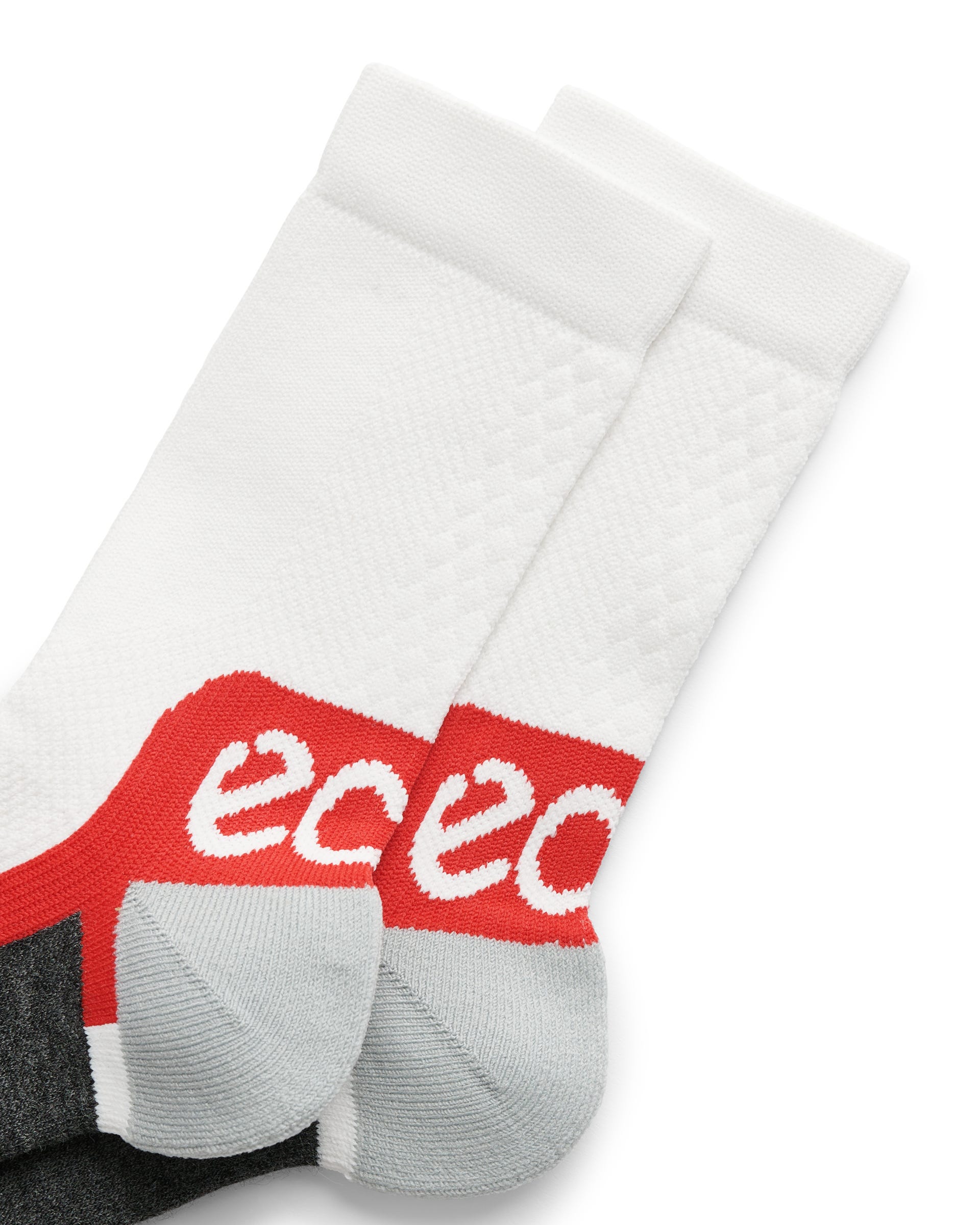 남여공용 ECCO Tech 기능성 미드컷 양말 - 화이트 - Detail-1