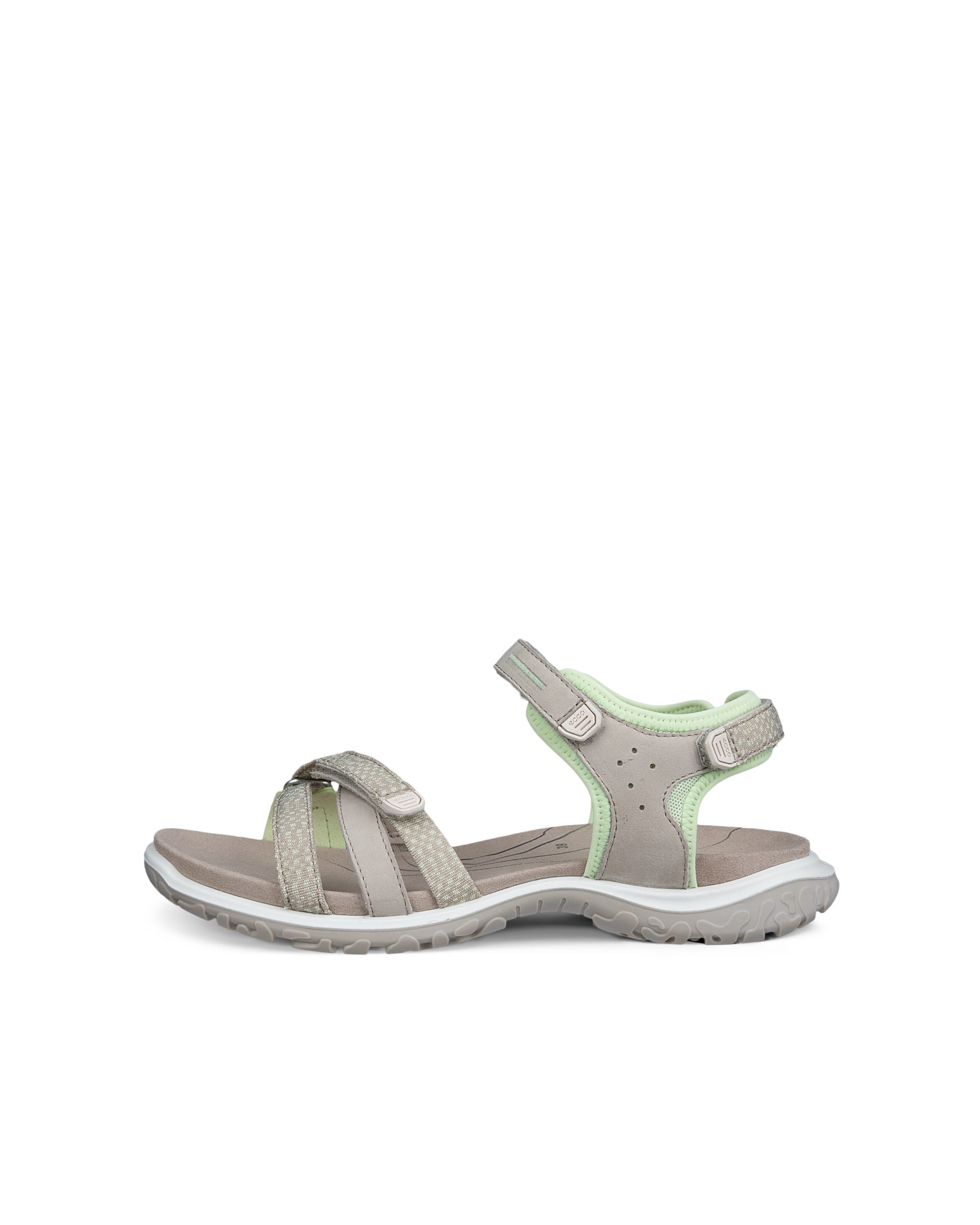 Damskie nubukowe klapki ECCO® Offroad Roam - Beżowy - Outside