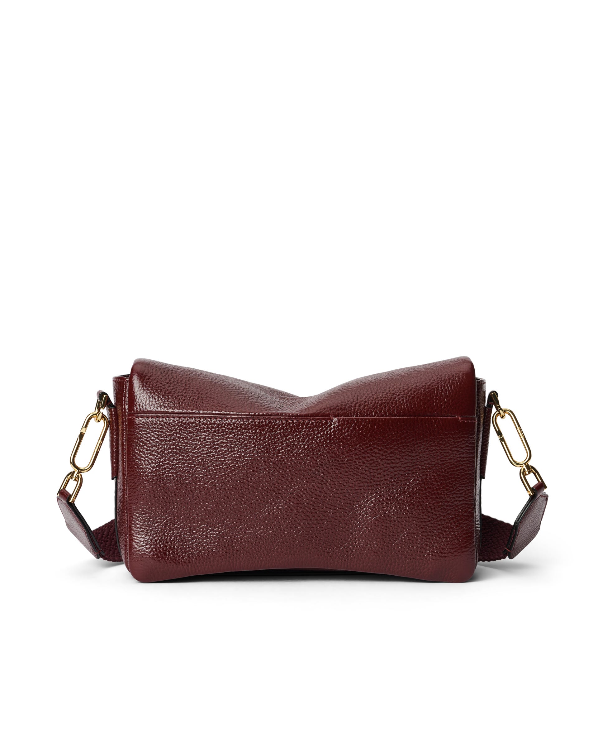 ECCO Pinch Large Soft Shine Pebbled レザークロスボディバッグ - レッド - Back