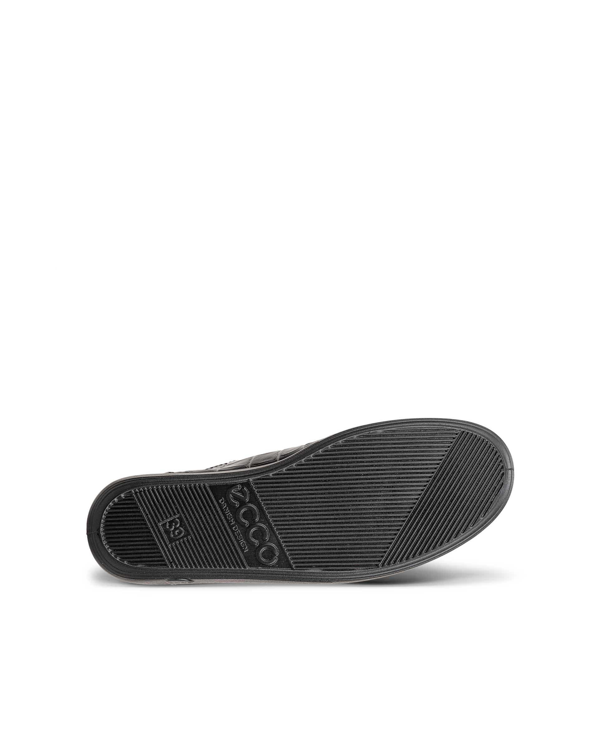 Women's ECCO® SOFT 2.0 Leather Lace-Up Shoe - Black - Sole