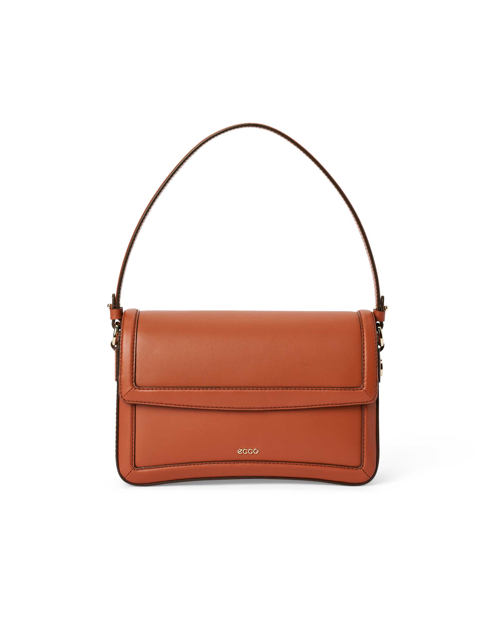 Women's ECCO® PINCH BAG Leather Pinch Crossbody Bag - Brown - Main