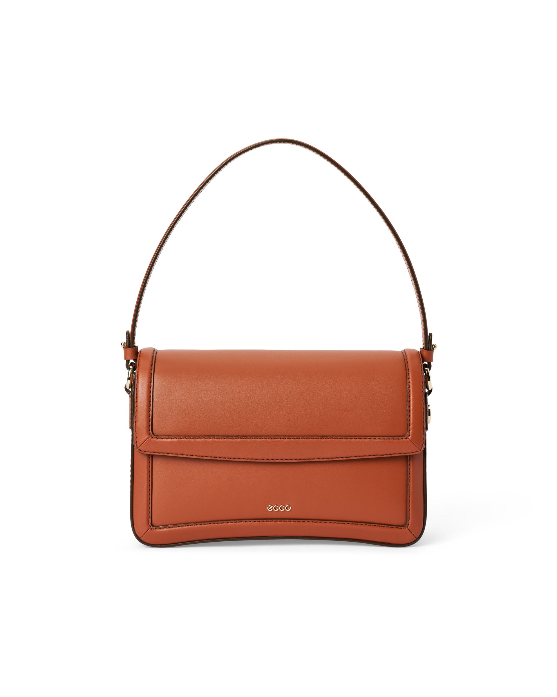 Women's ECCO® PINCH BAG Leather Pinch Crossbody Bag - Brown - Main
