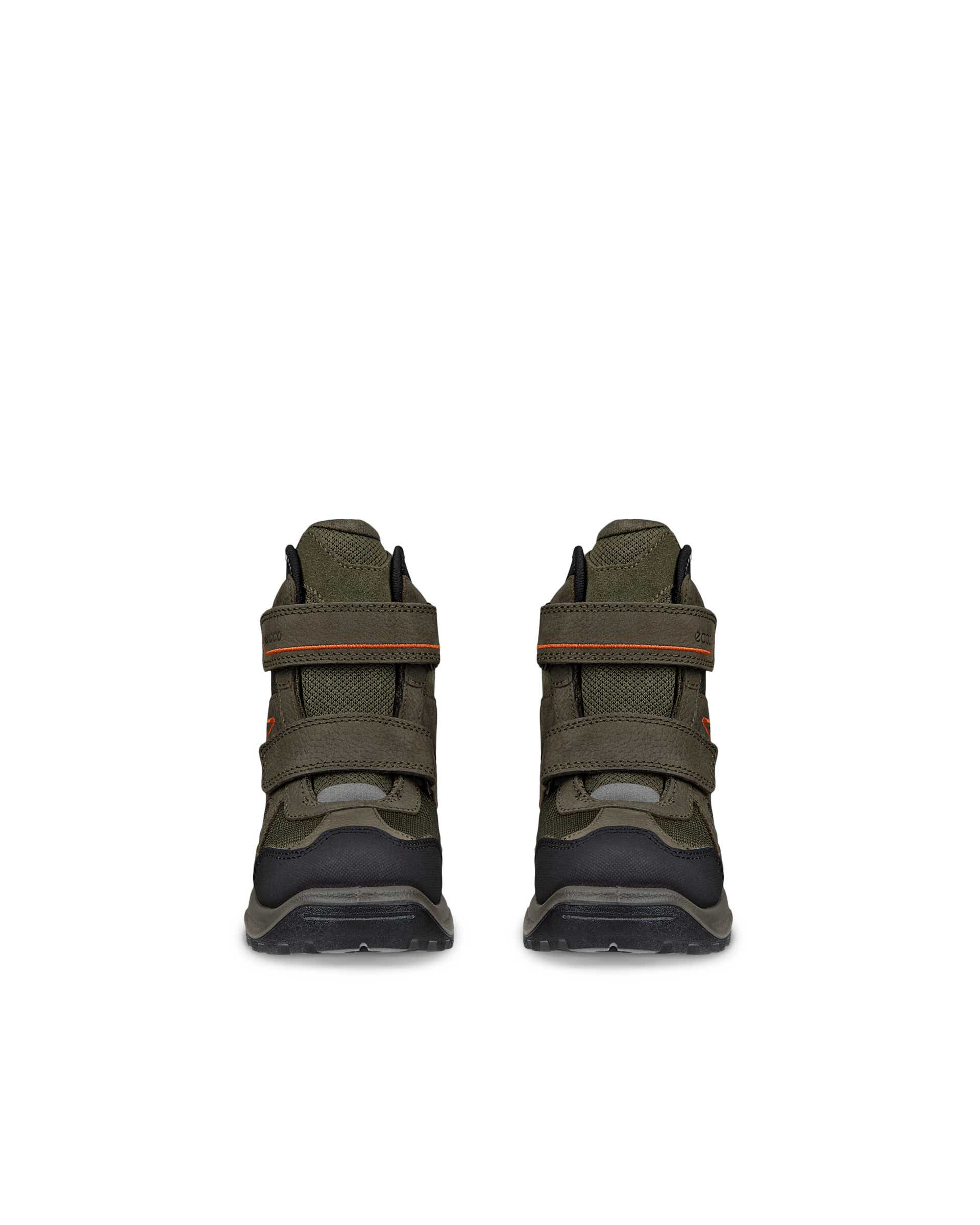 Dziecięce wodoodporne nubukowe buty zimowe ECCO® SNOW MOUNTAIN - Zielony - Front pair