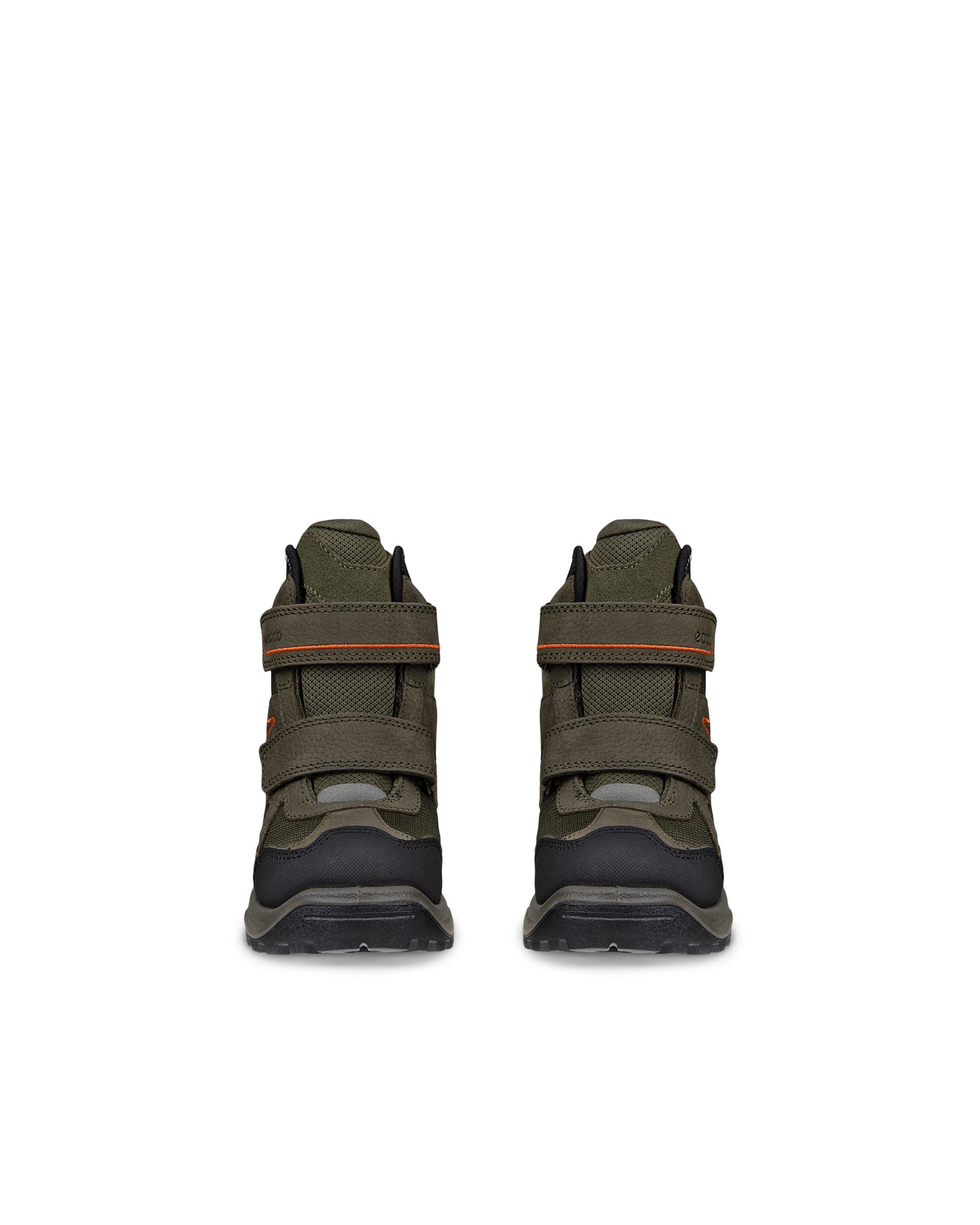 Dziecięce wodoodporne nubukowe buty zimowe ECCO® SNOW MOUNTAIN - Zielony - Front pair