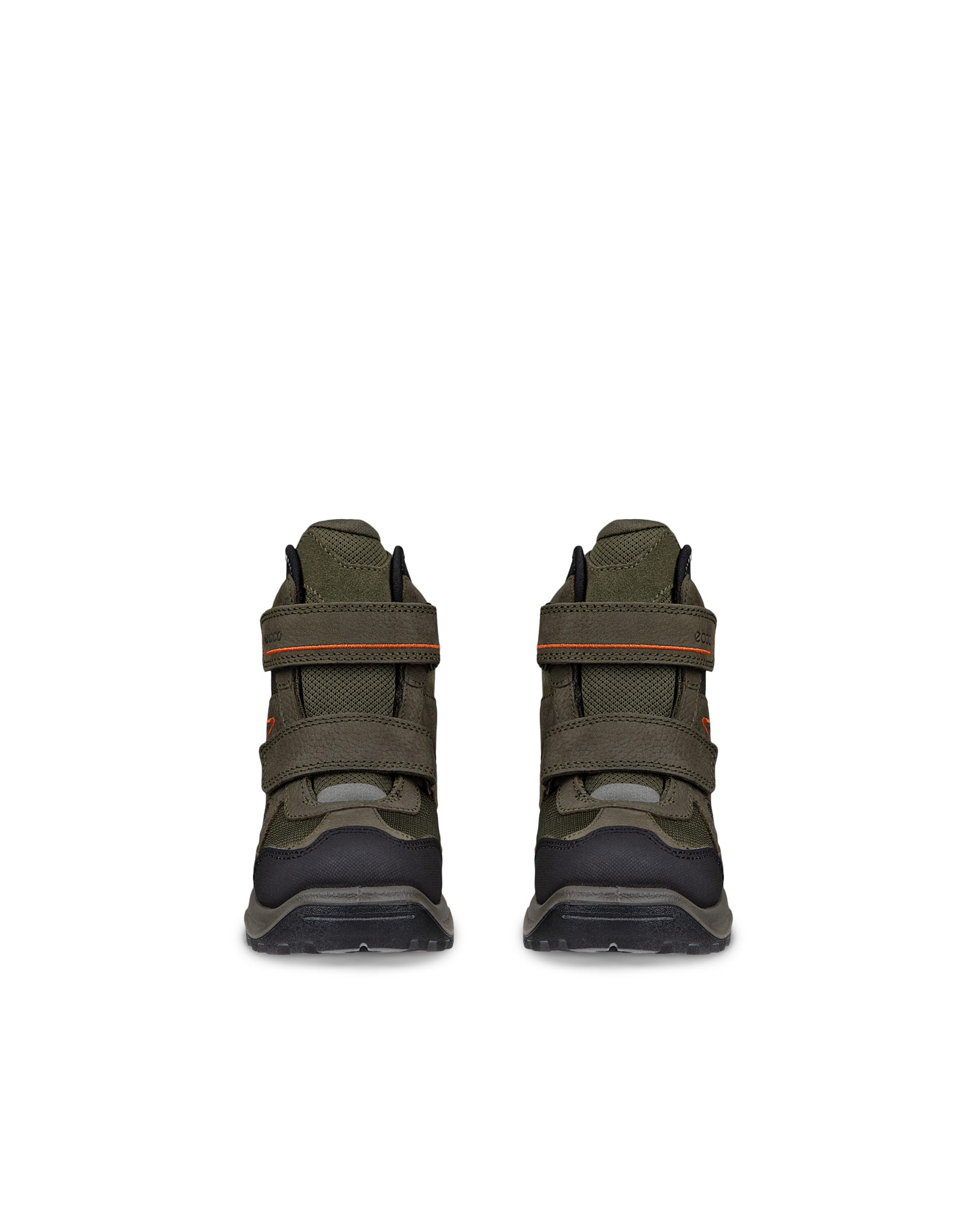 Dziecięce wodoodporne nubukowe buty zimowe ECCO® SNOW MOUNTAIN - Zielony - Front pair