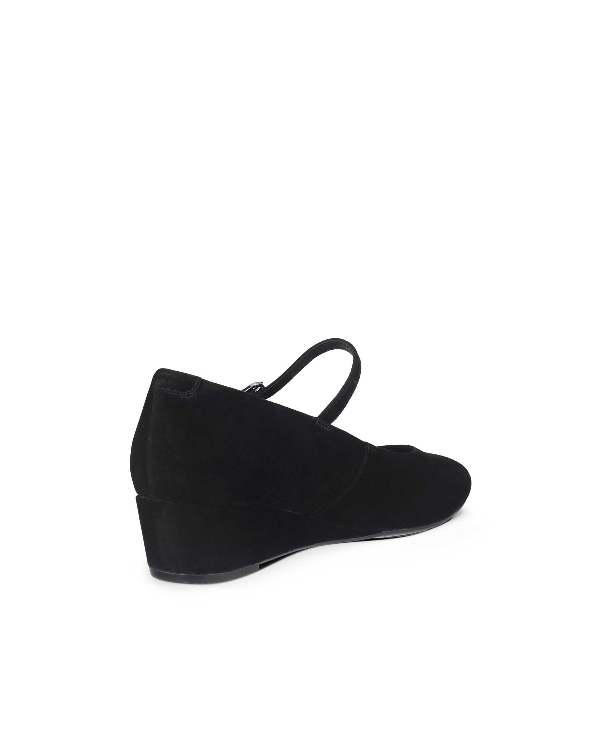 ECCO® ELEVATE WEDGE babies daim pour femme - Noir - Back
