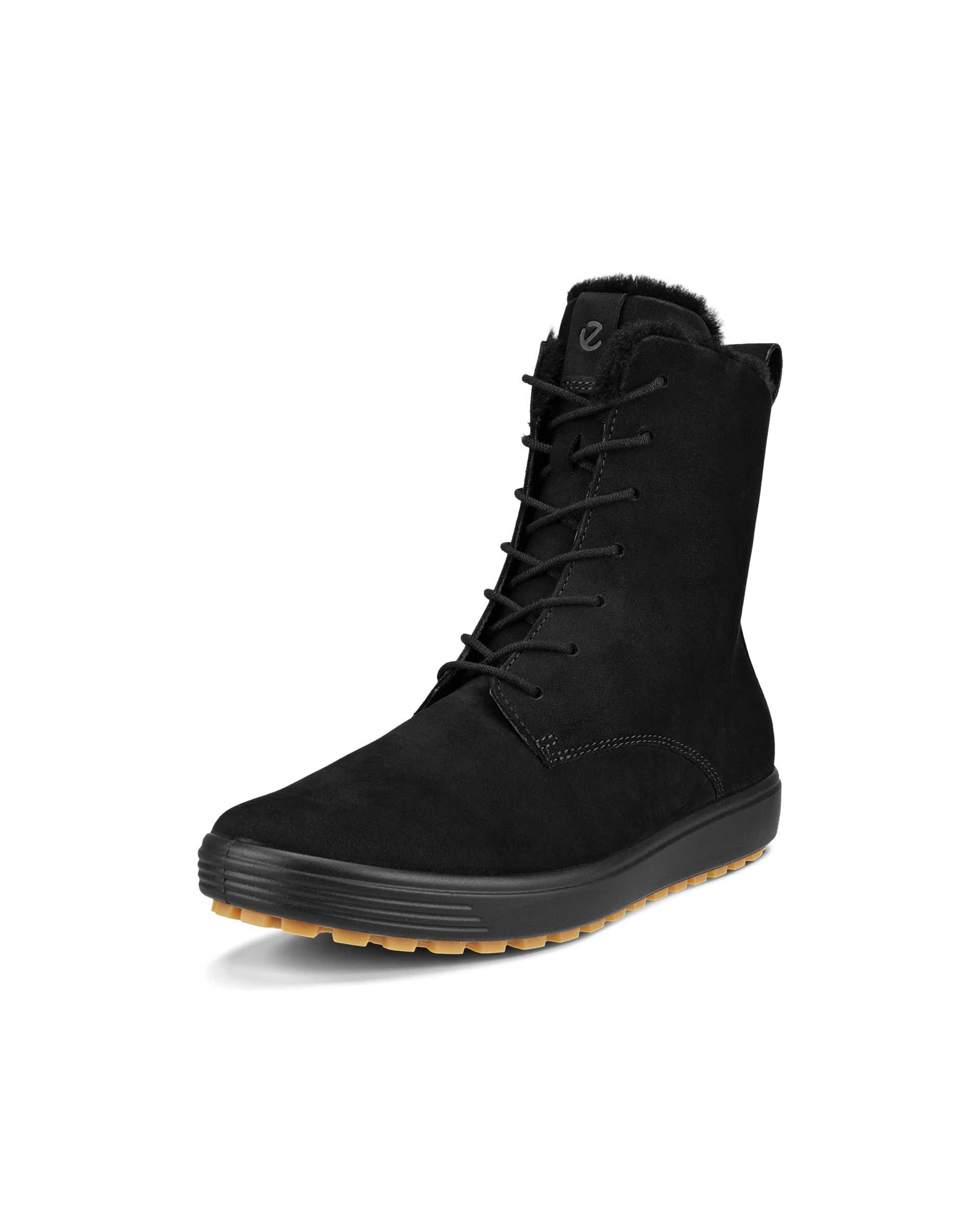 Women's ECCO® Soft 7 Tred Nubuck Mid-Cut Boot - Black - Main