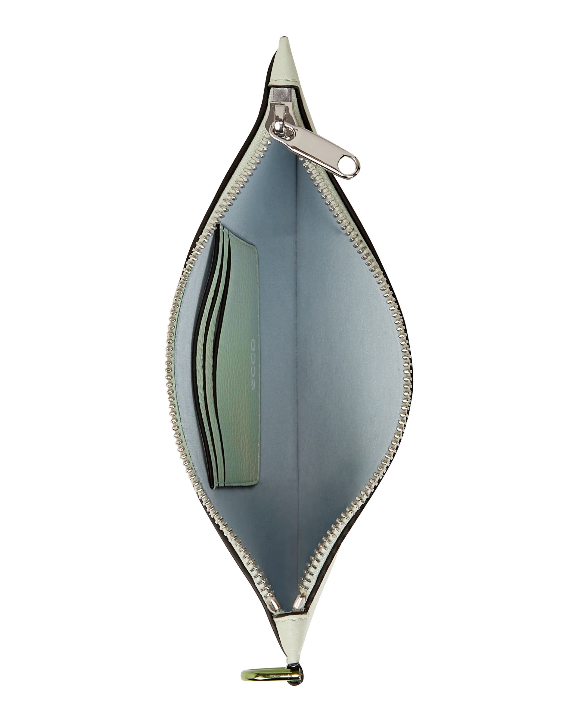 ECCO® Wristlet Pebbled Leather Clutch Bag - Green - Birdeye