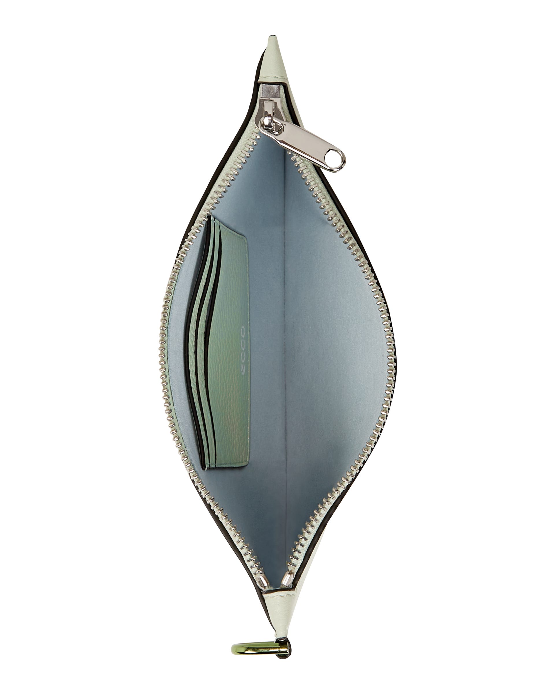 ECCO® Wristlet Pebbled Leather Clutch Bag - Green - Birdeye