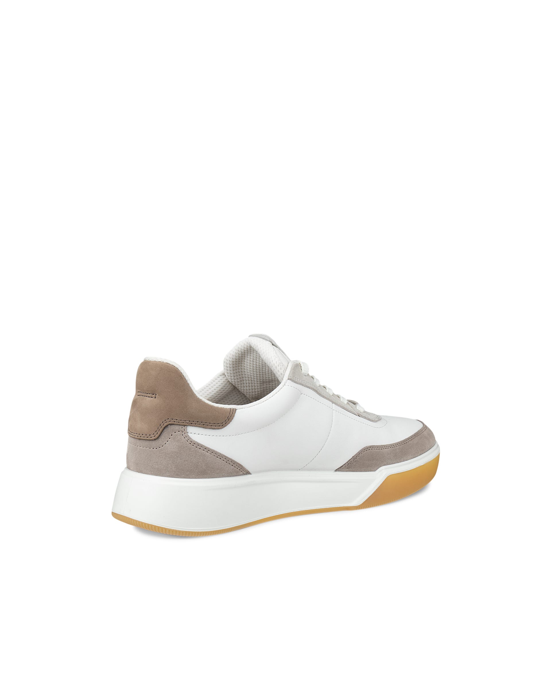 Men's ECCO® STREET COURT Leather Sneaker - White - Outside