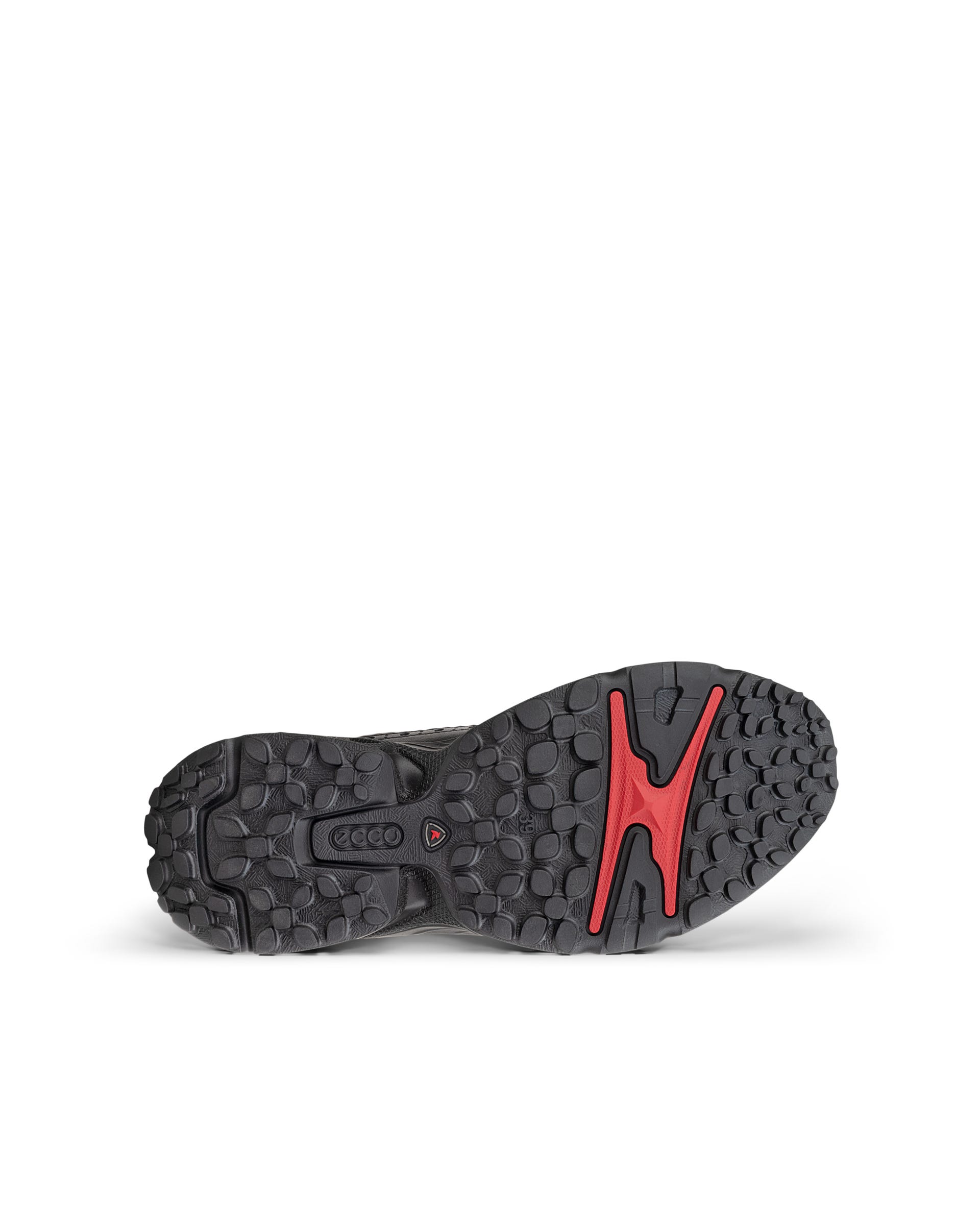 Women's ECCO® RECEPTOR XP Leather Platform Trainer - Black - Outside