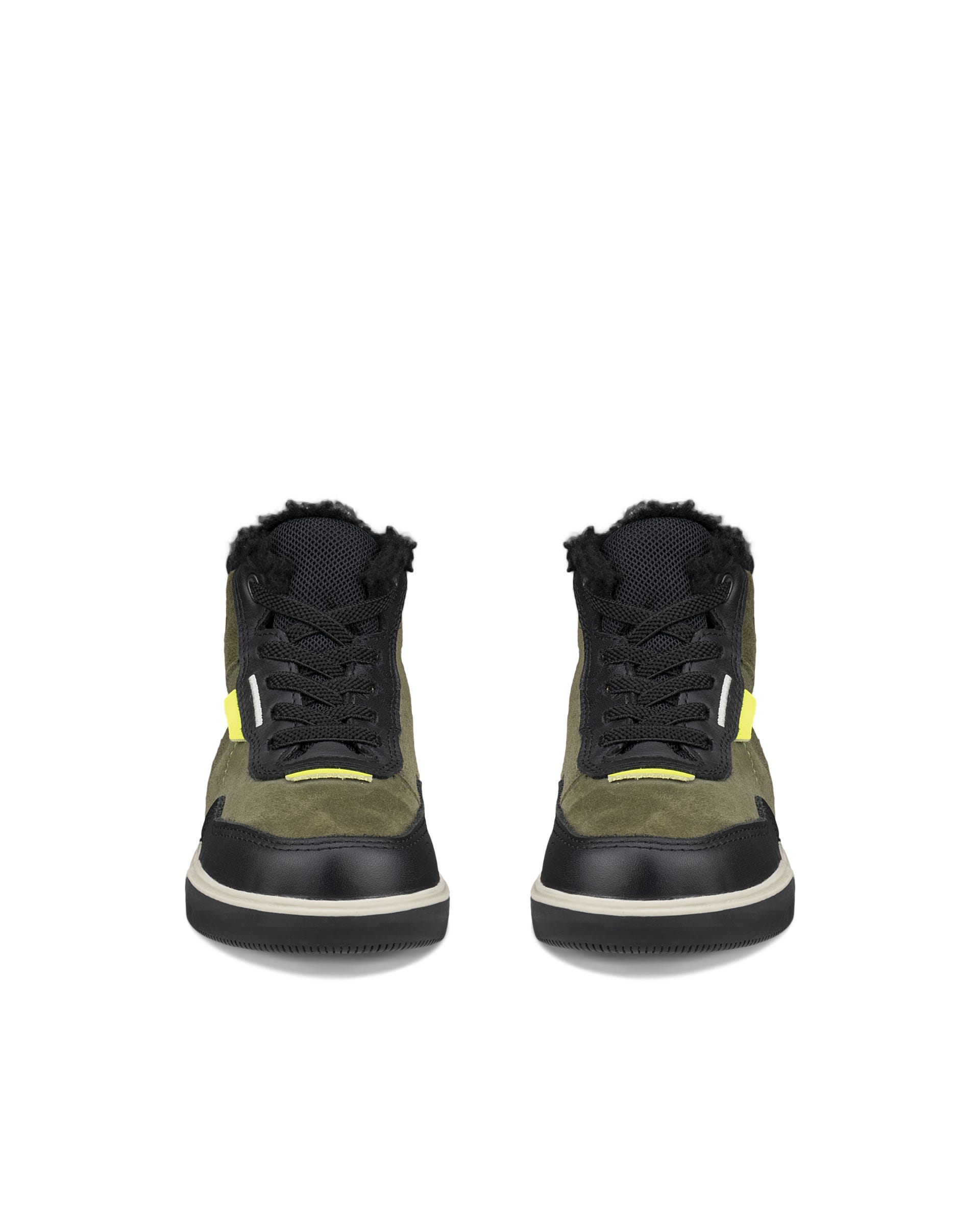 Dziecięce wodoodporne skórzane buty zimowe ECCO® STREET COURT K - Zielony - Outside