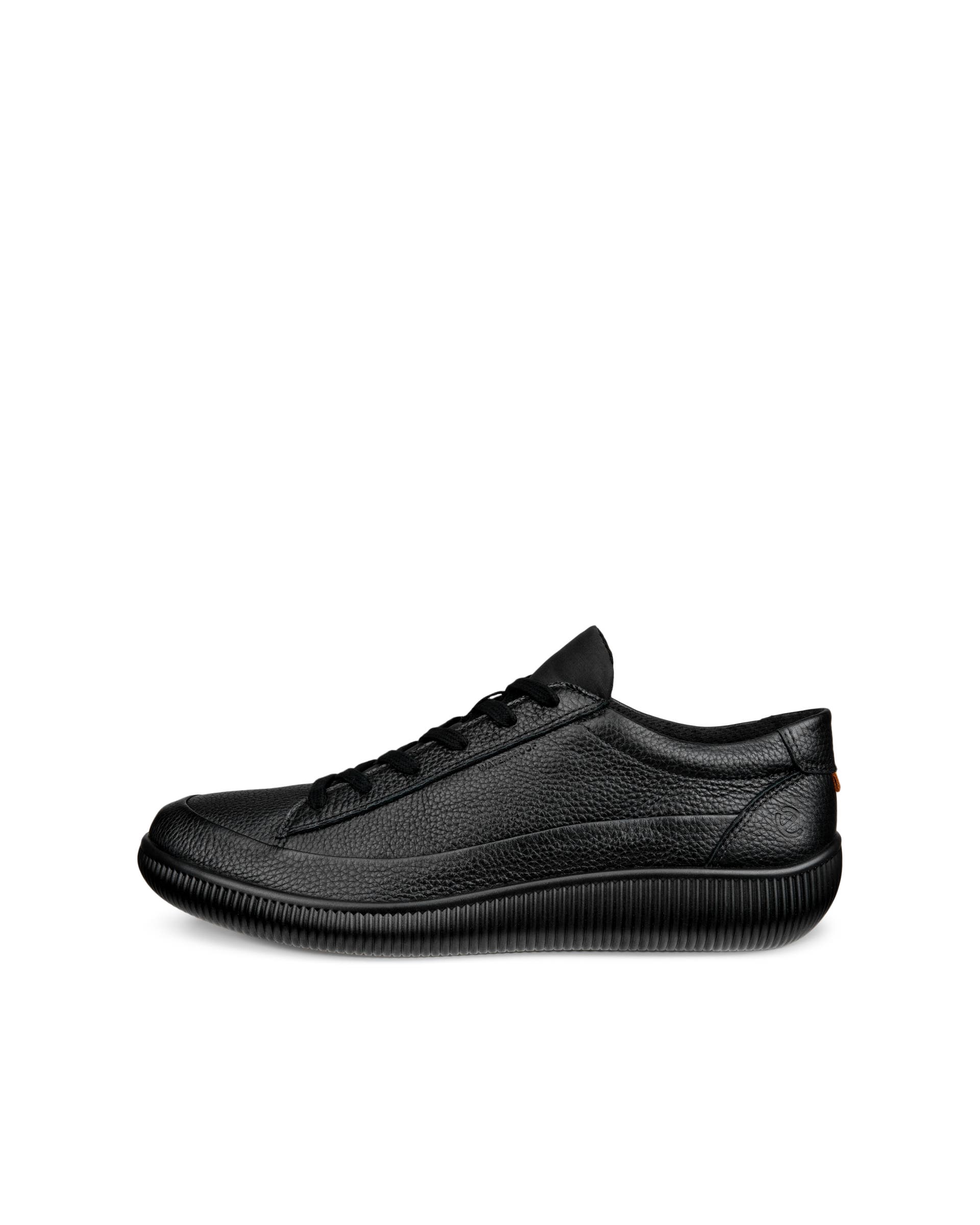 Męskie nubukowe sneakersy ECCO® SOFT ZERO - Czarny - Outside