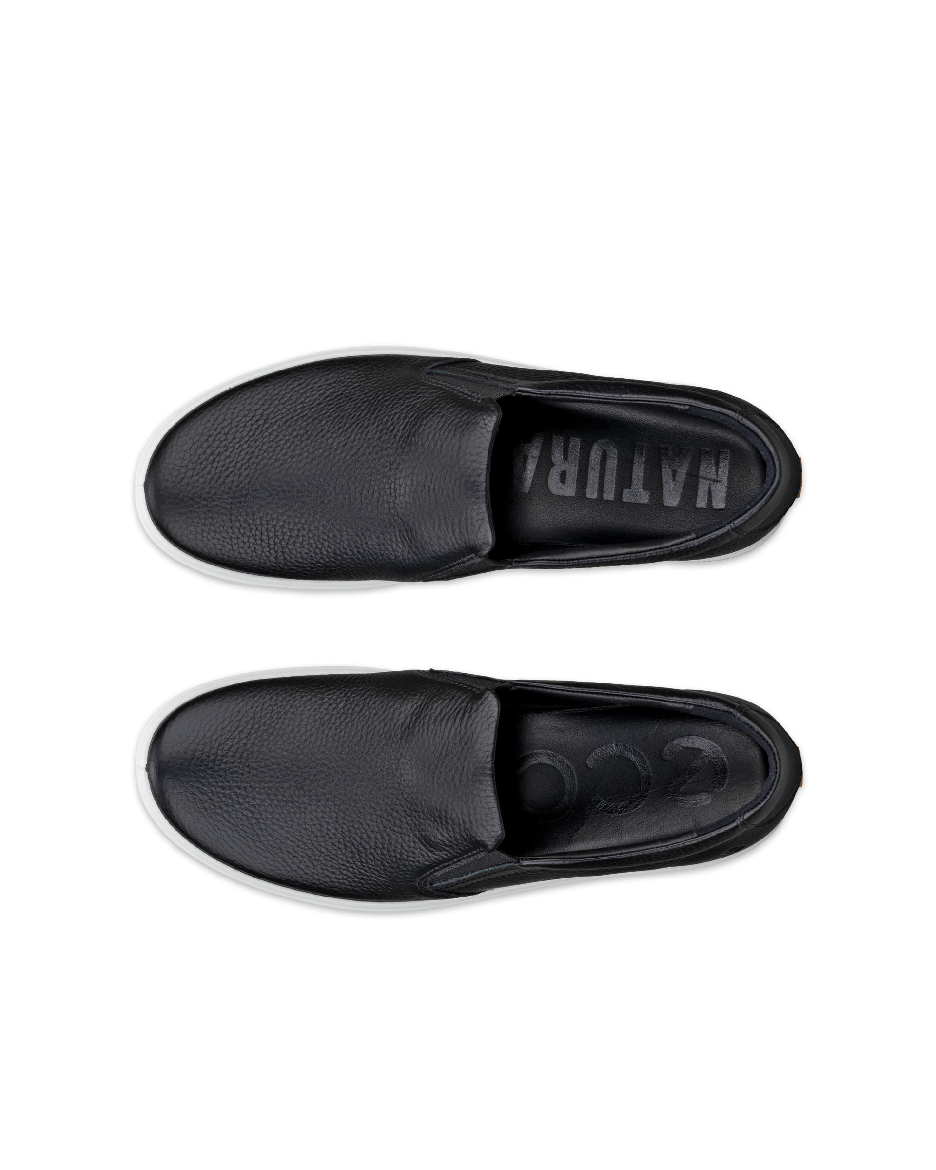 Women's ECCO® Soft 60 Leather Sneaker - Black - Top left pair