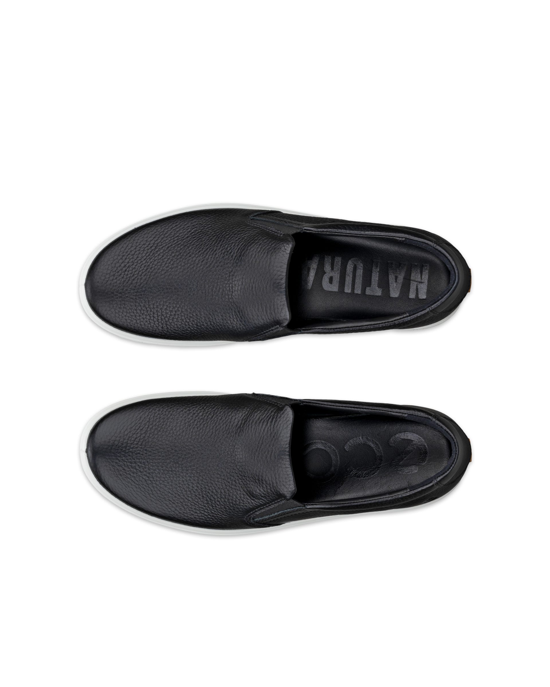 Women's ECCO® Soft 60 Leather Sneaker - Black - Top left pair