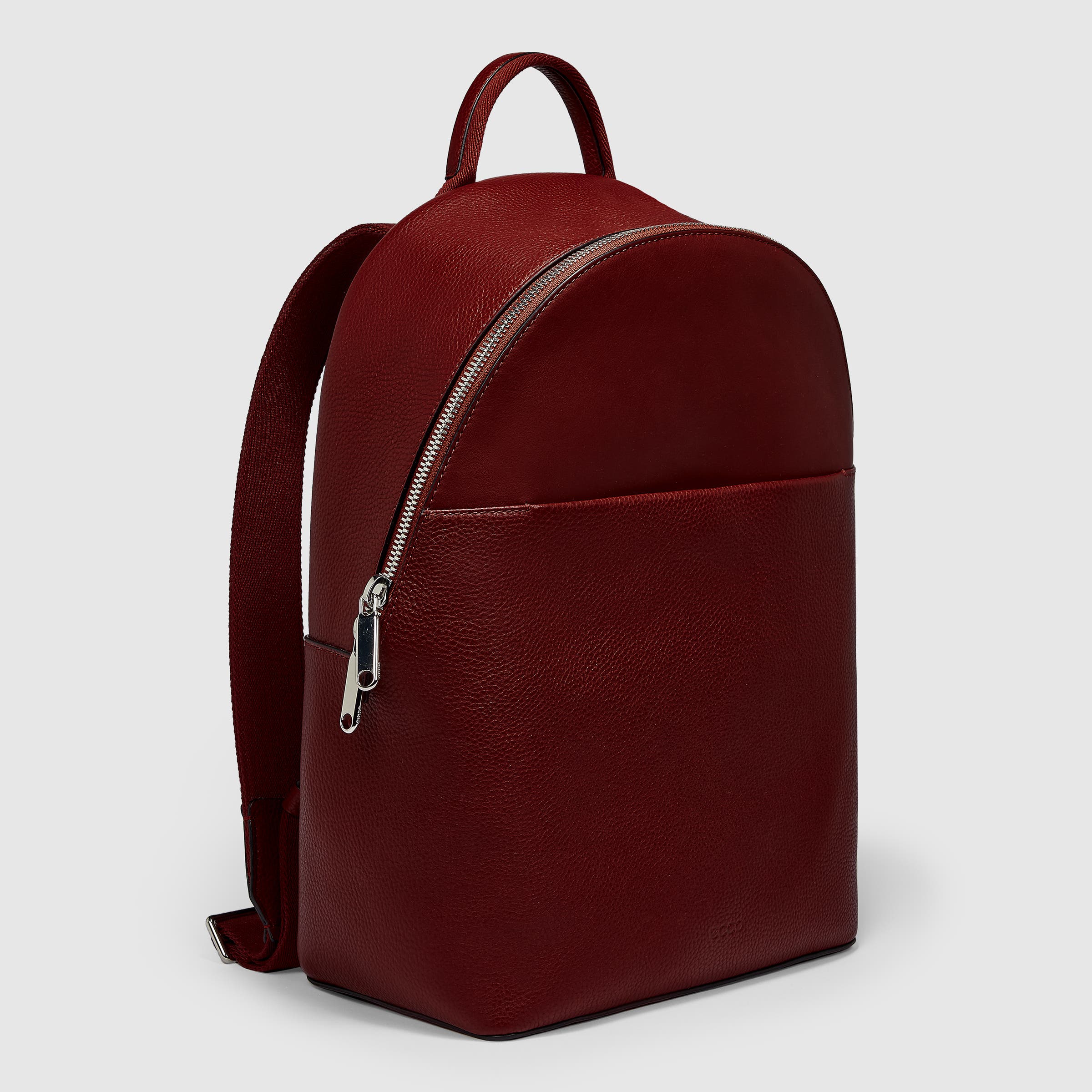 ECCO® Textureblock Leather Backpack - Red - Main