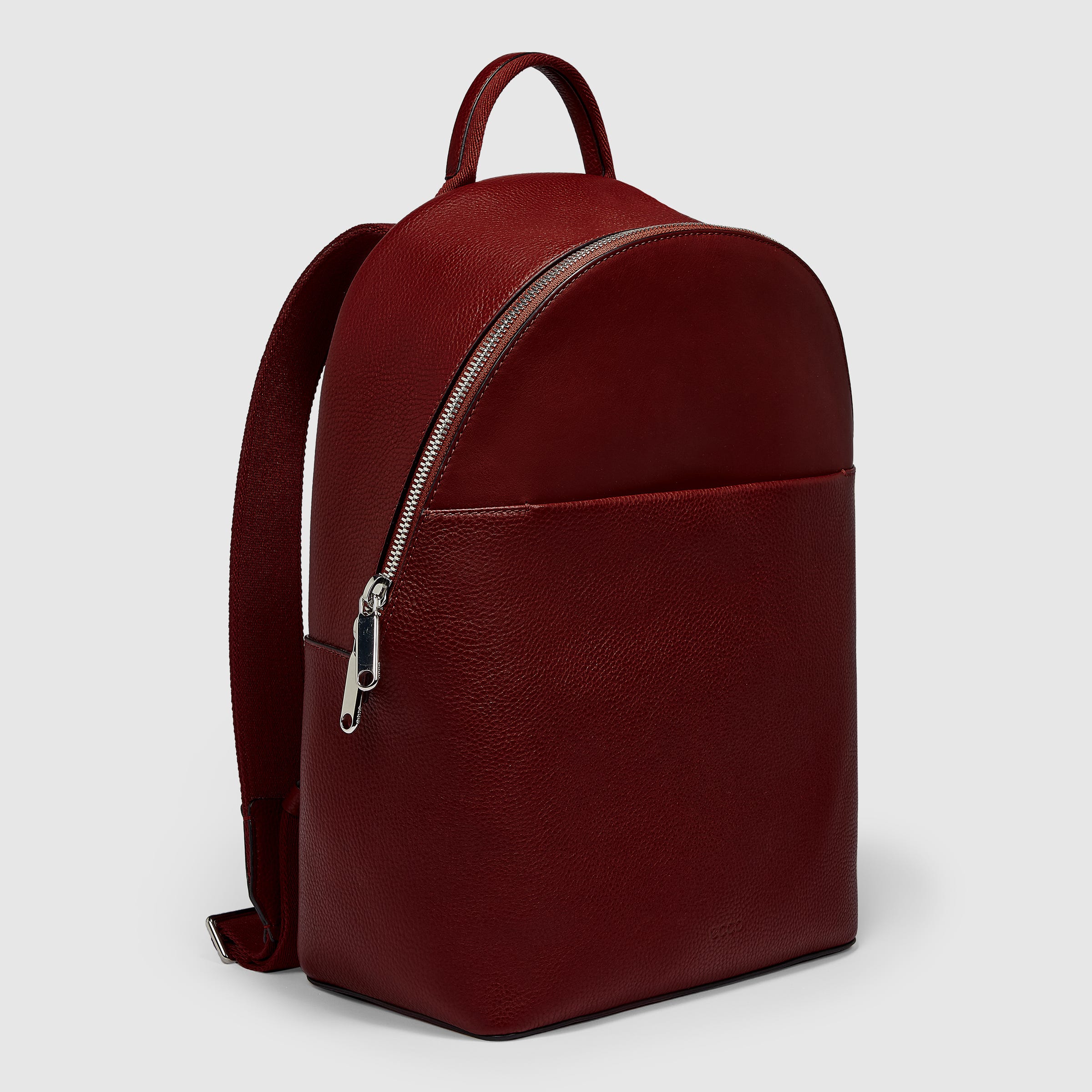 ECCO® Textureblock Leather Backpack - Red - Main