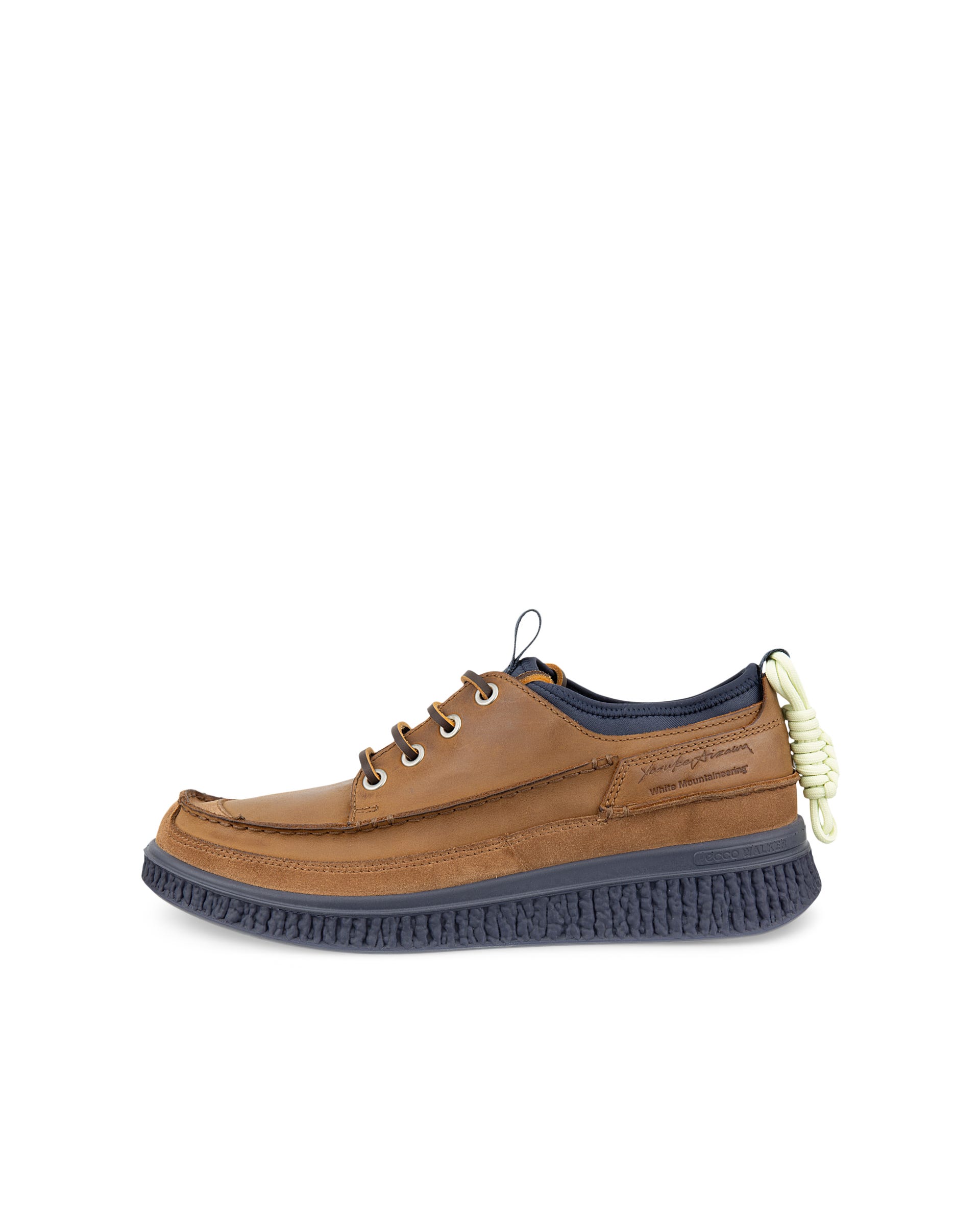 Męskie nubukowe buty z przeszyciem ECCO® WALKER 3.0 - Brązowy - Outside