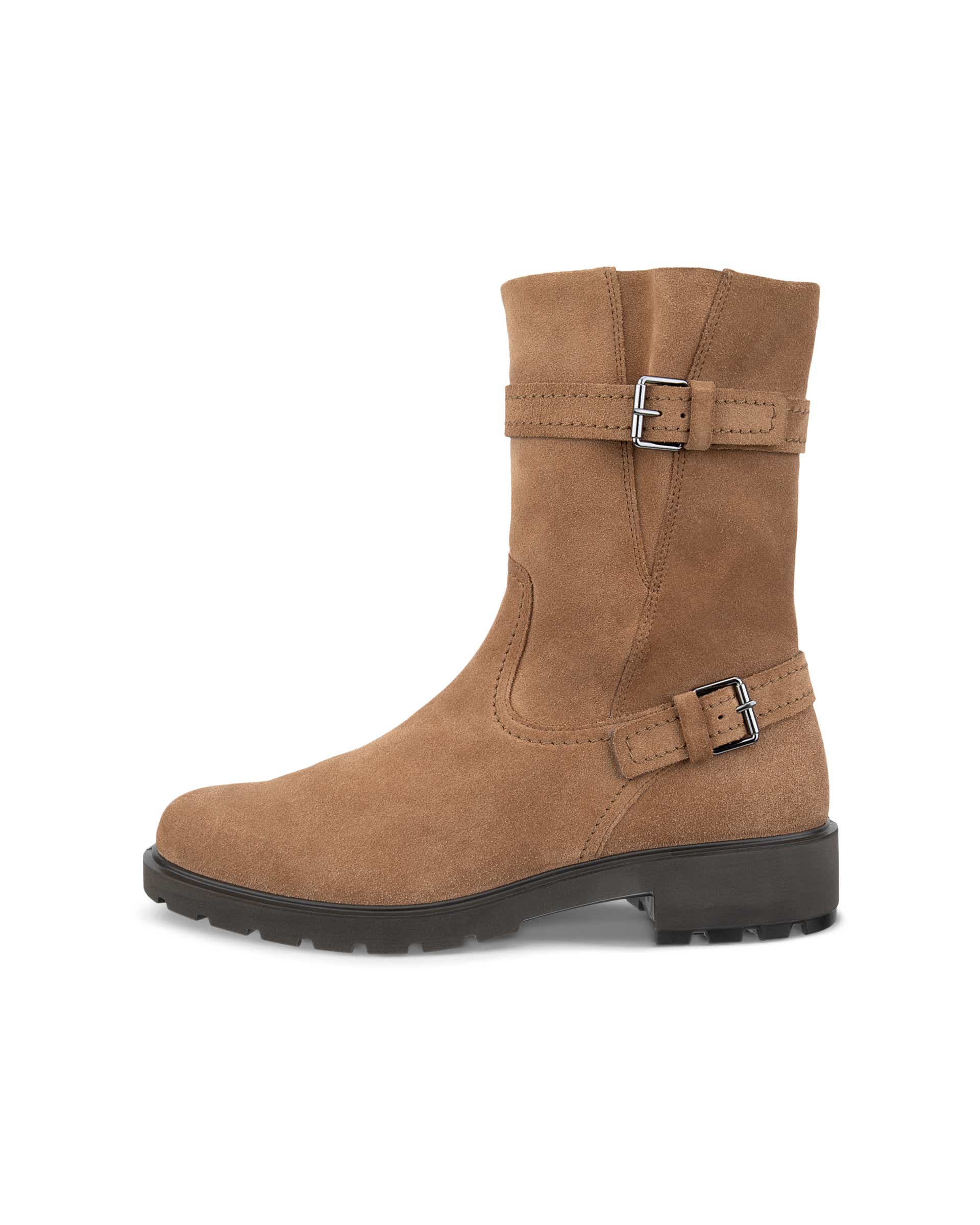 Women's ECCO® METROPOLE VIENNA Suede High-Cut Boot - Brown - Outside