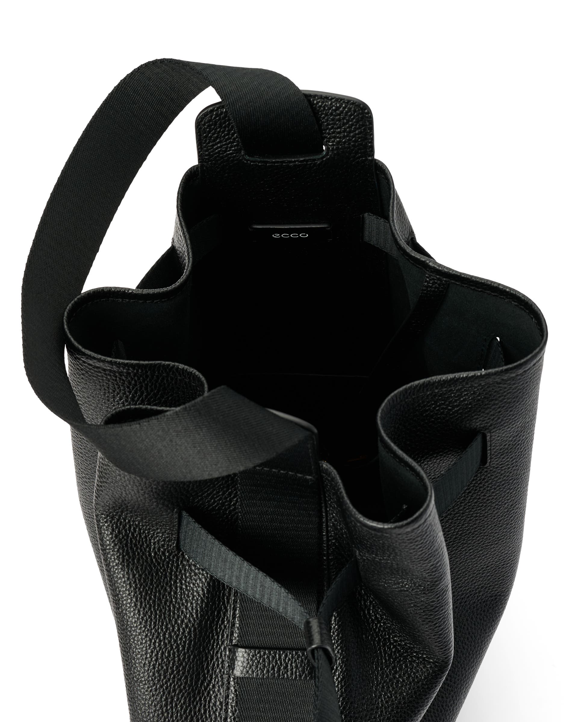 ECCO® Sail Leather Hobo Bag - Black - Inside
