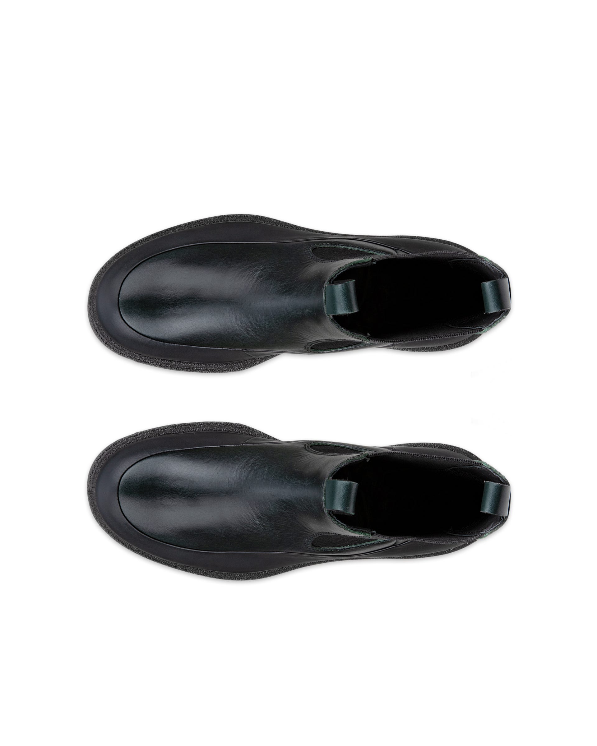 Women's ECCO® GRAINER Leather Chelsea Boot - Green - Top left pair