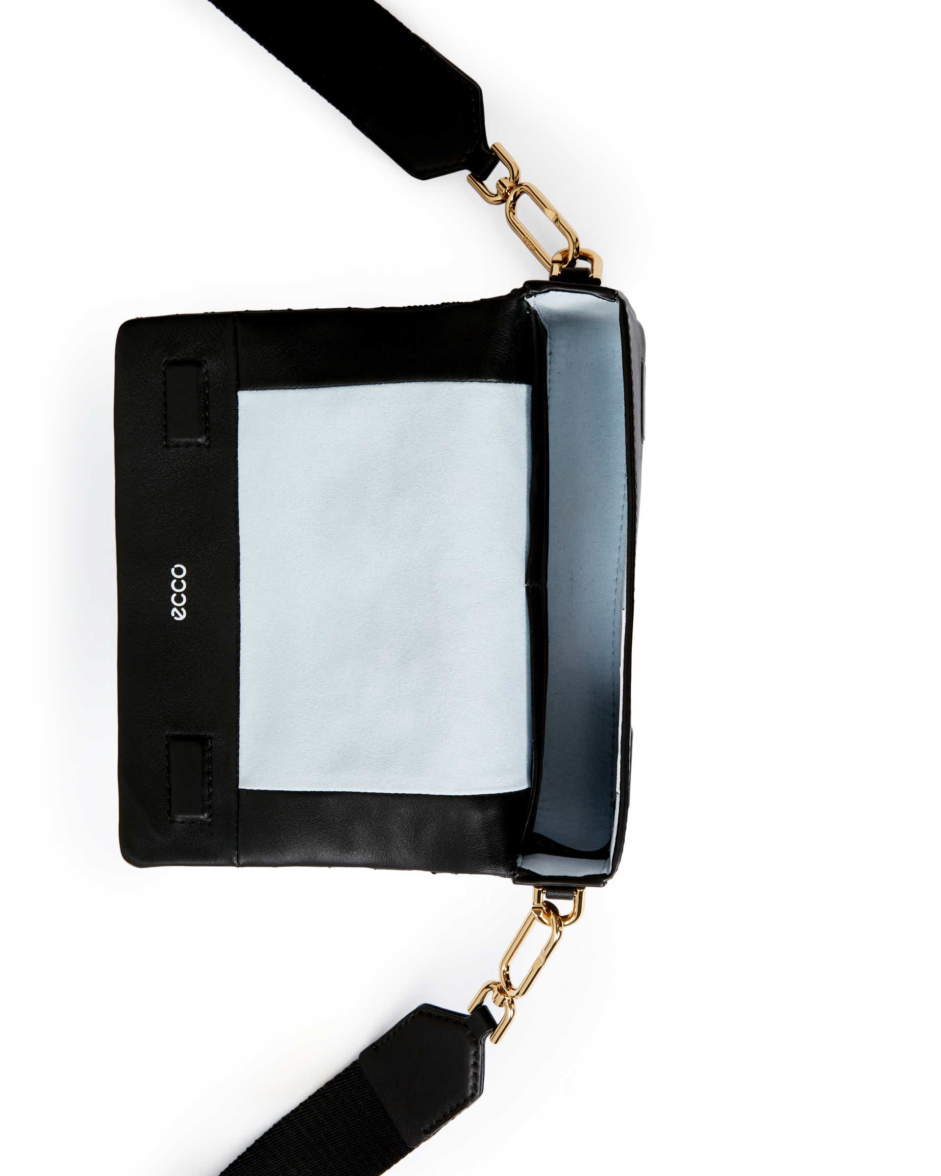 ECCO PINCH BAG S QUILTED WAVE レザークロスボディバッグ - ブラック - Birdeye