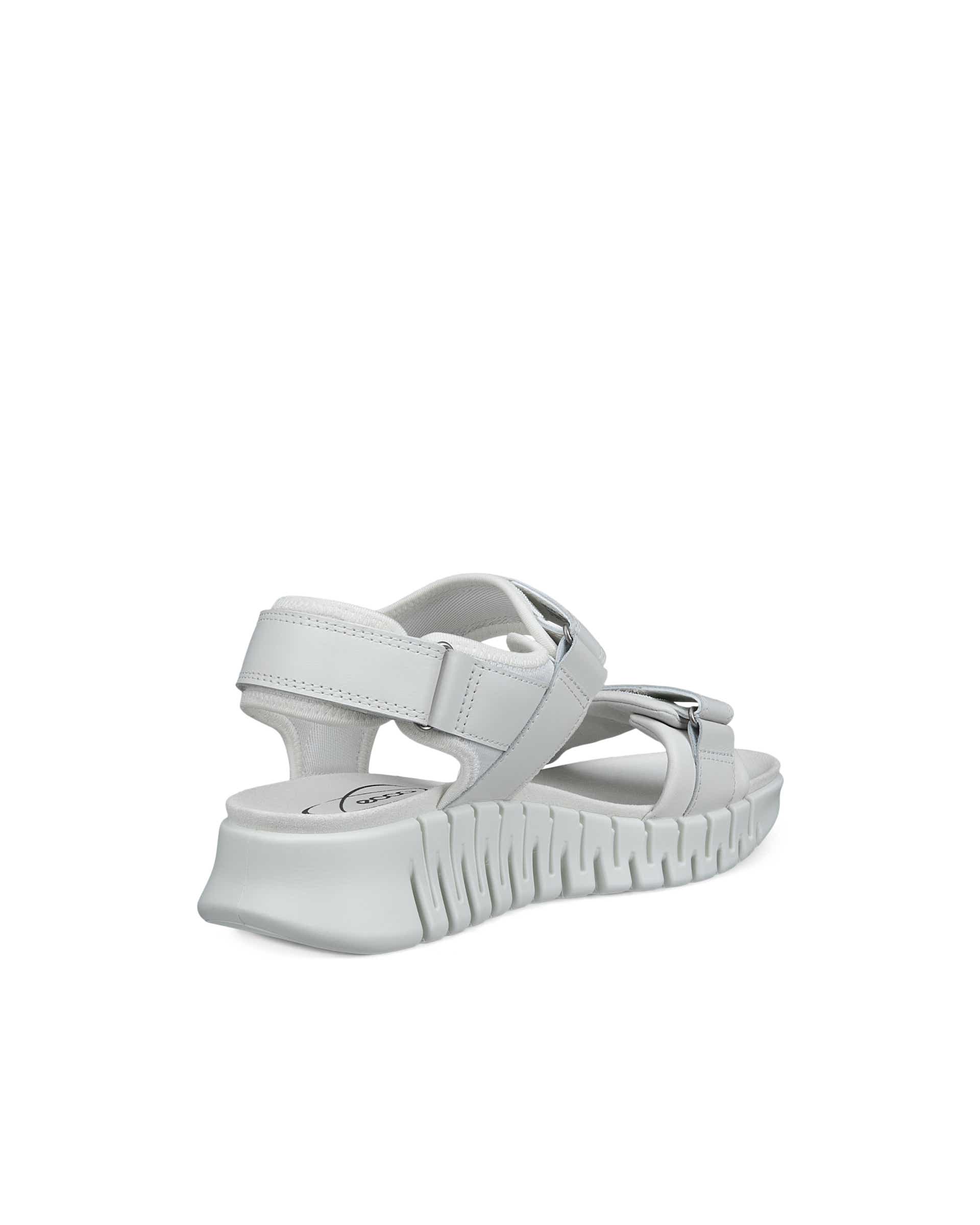 Women's ECCO® Gruuv Leather Sandal - White - Back