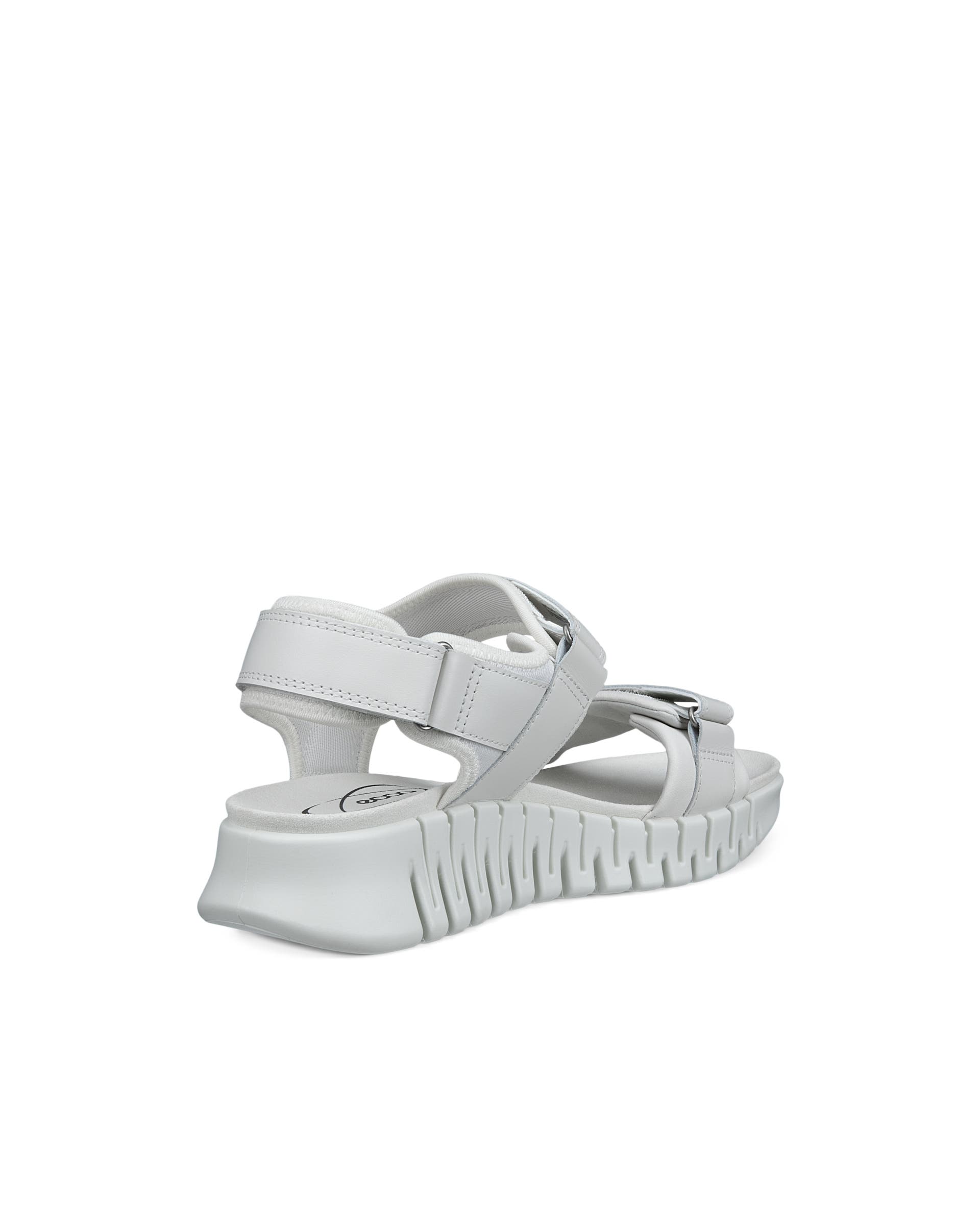 Women's ECCO® Gruuv Leather Sandal - White - Back