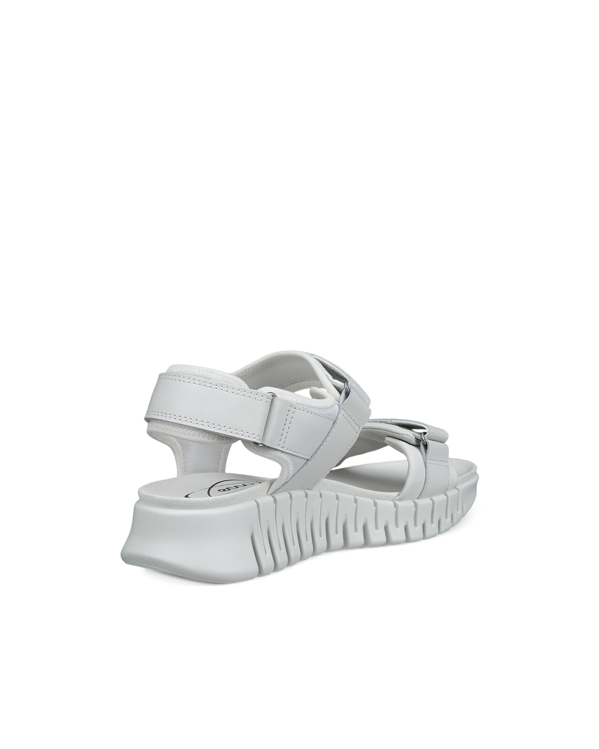 Women's ECCO® Gruuv Leather Sandal - White - Back
