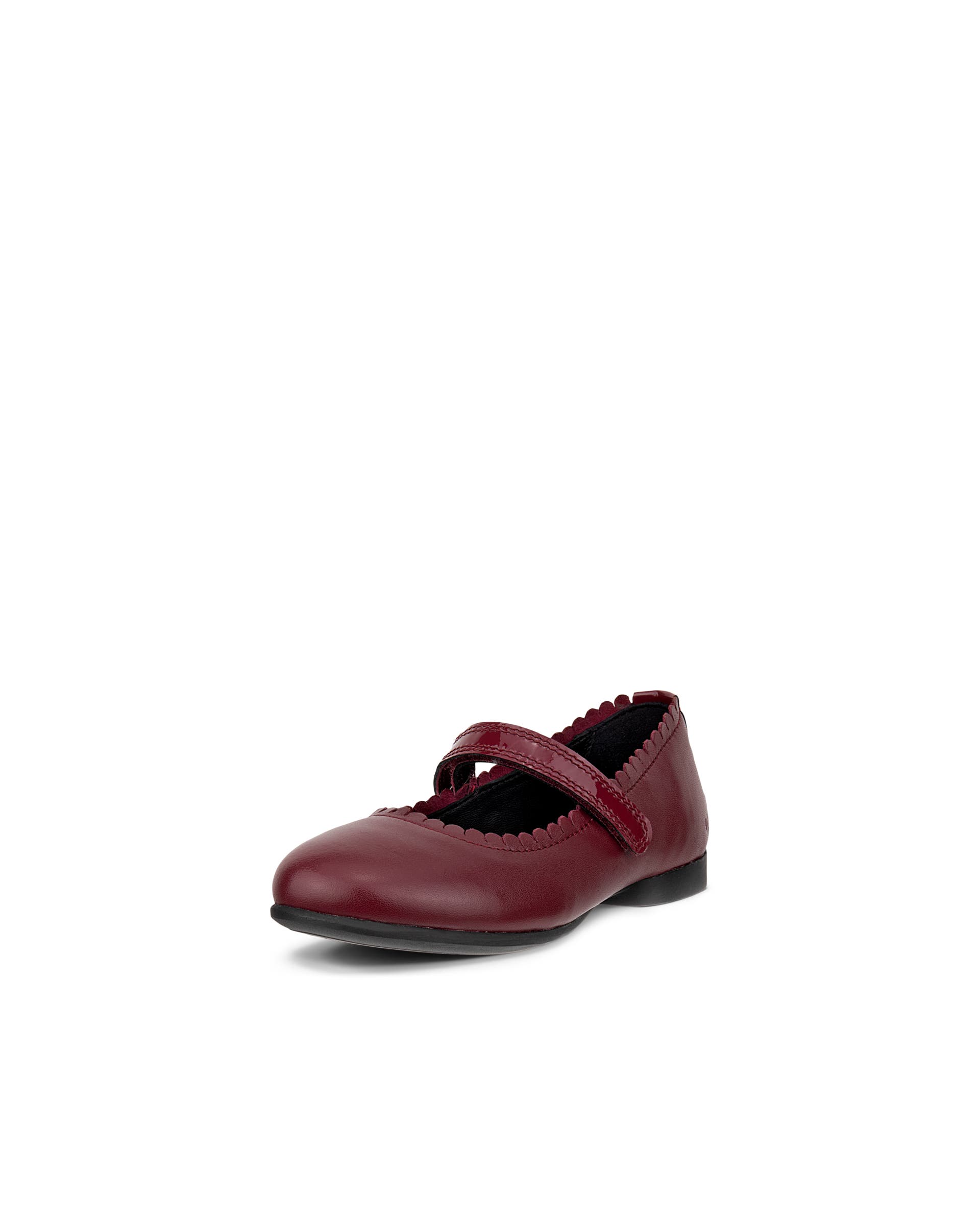Kids' ECCO® Anine Leather Mary Jane Flat - Red - Main