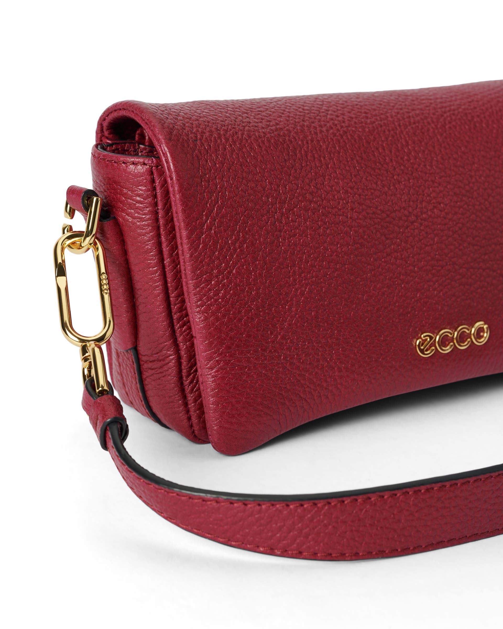 Kožená crossbody kabelka ECCO® Pinch Bag - Červená - Detail-1