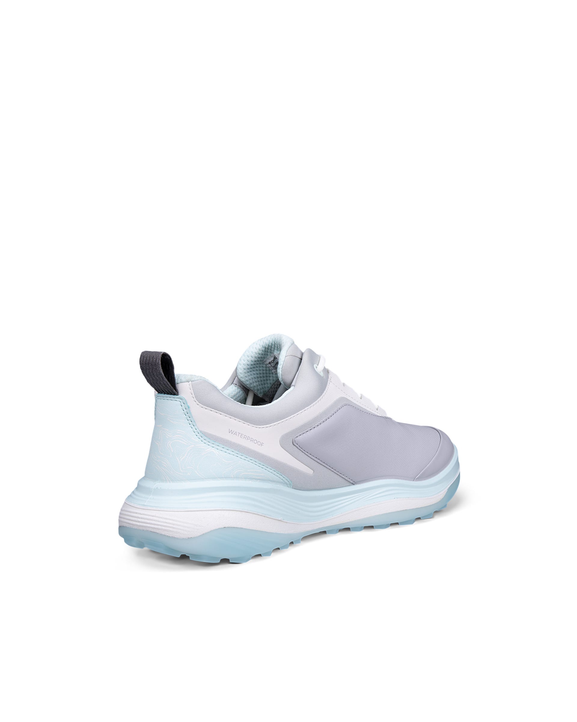 Women's ECCO® Golf LT1 Leather Waterproof Golf Shoe - Gray - Outside