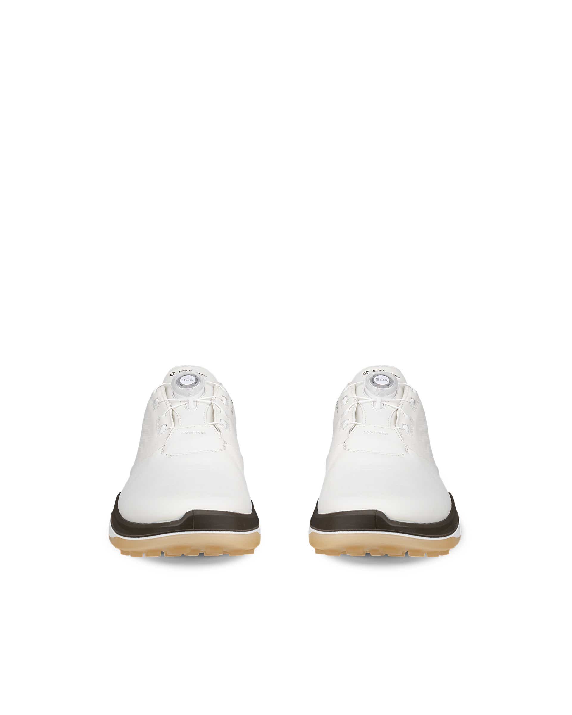 ECCO Golf LT1 BOA Hybrid メンズ レザーウォータープルーフゴルフシューズ - ホワイト - Front pair