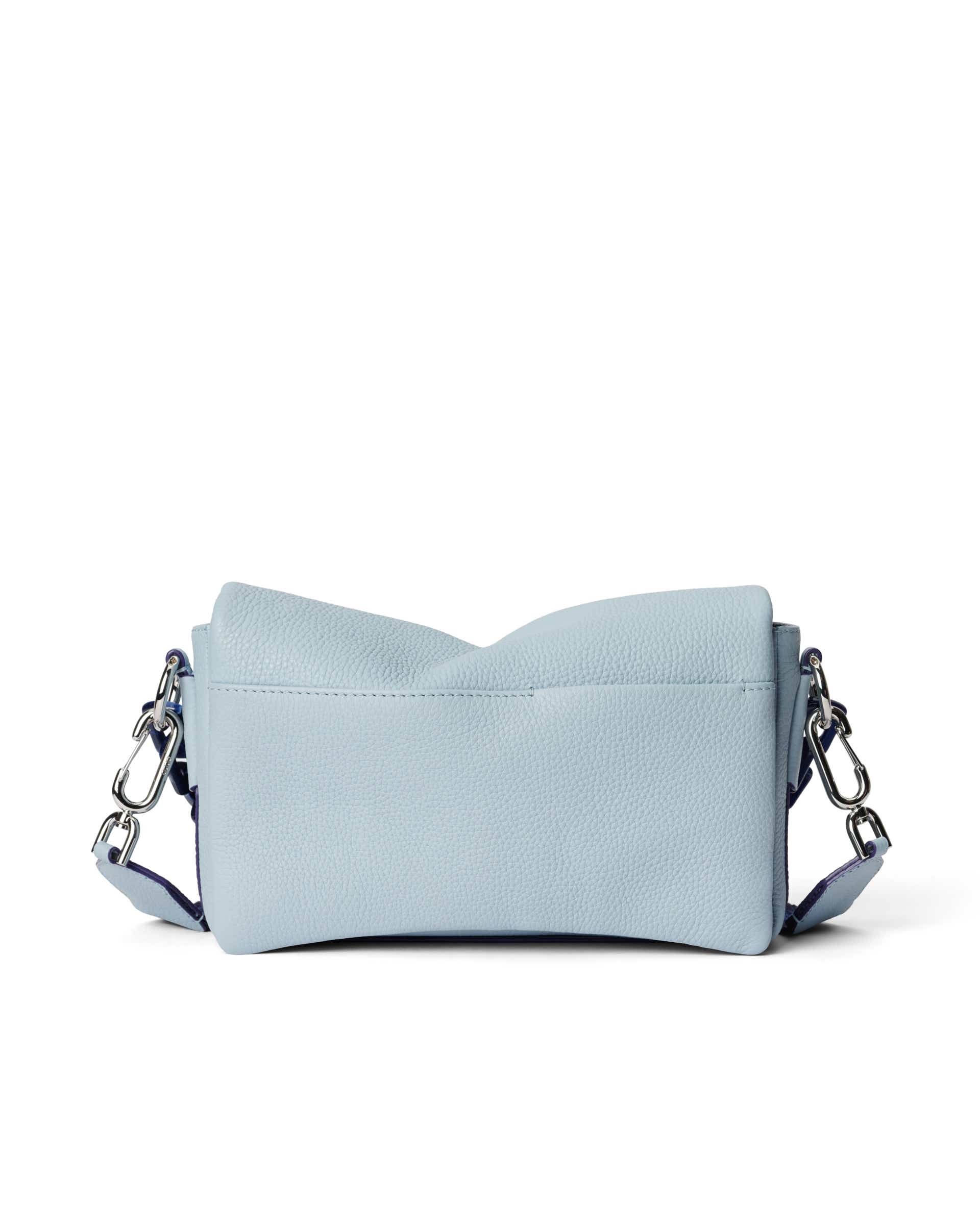 ECCO Pinch Large Soft Pebbled With Chain レザークロスボディバッグ - ブルー - Back
