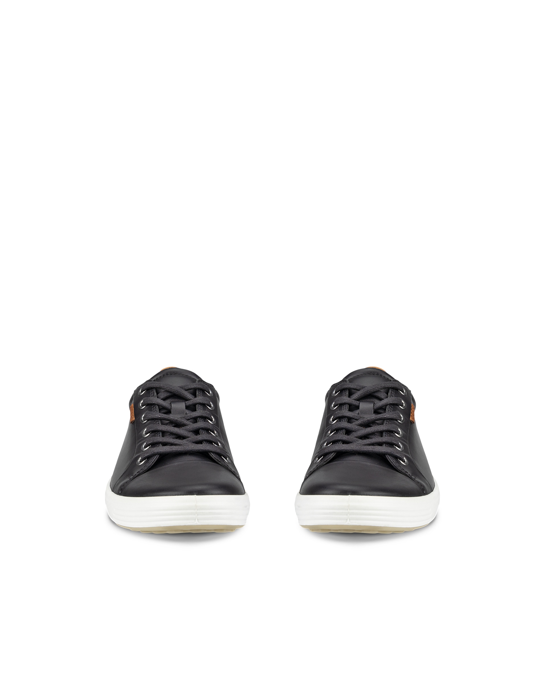ECCO® Soft 7 baskets en cuir pour femme - Noir - Front pair